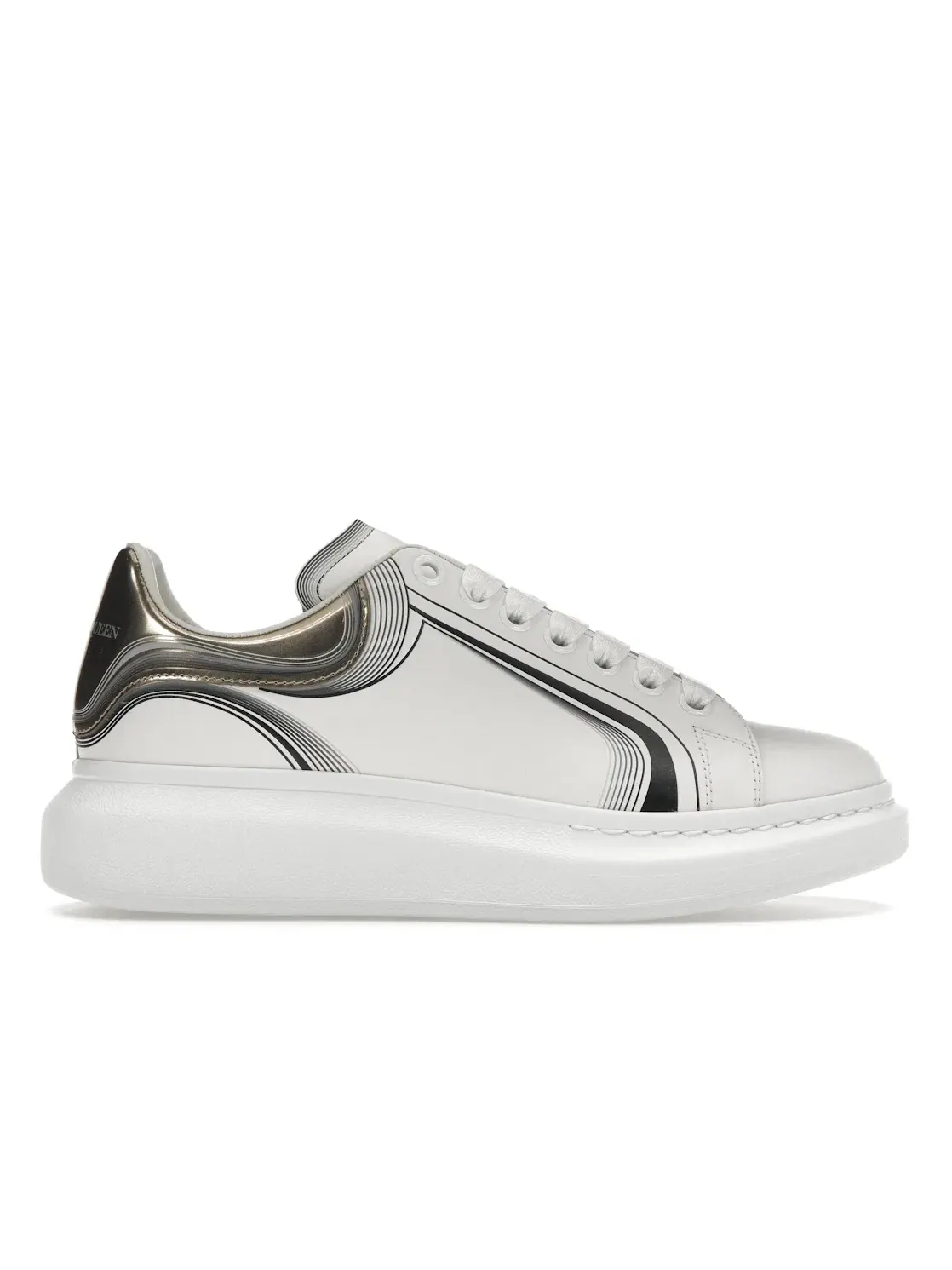 Мужские кроссовки Oversized Alexander McQueen — изображение 1 из 4, белый серебристый