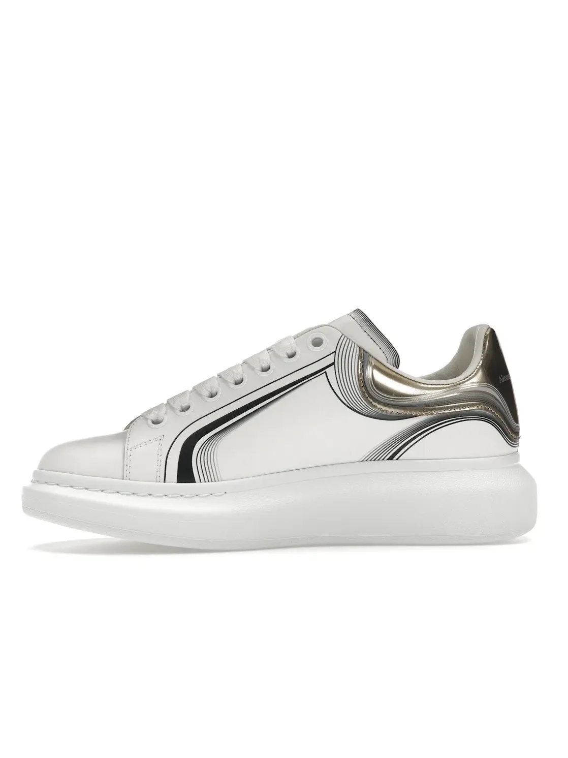 Мужские кроссовки Oversized Alexander McQueen — изображение 3 из 4, белый серебристый