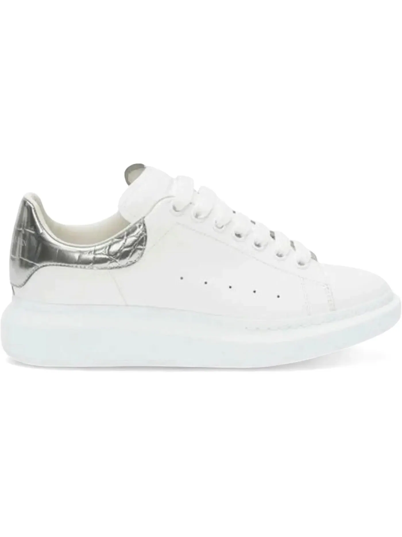 Детские кроссовки Oversized Alexander McQueen — изображение 1 из 1, белый/серебристый