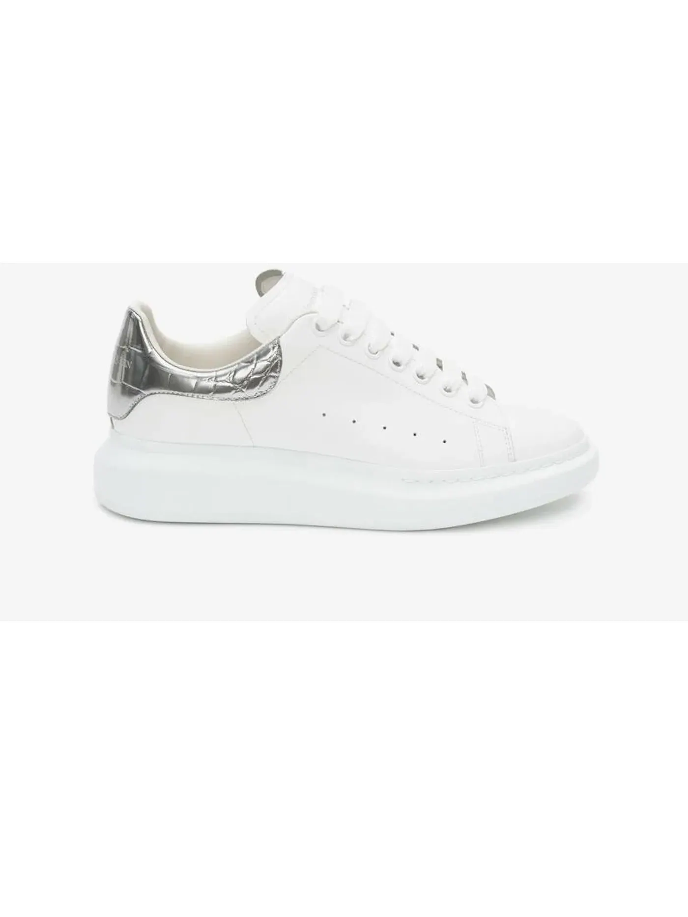 Мужские кроссовки с принтом Alexander McQueen Oversized — изображение 1 из 1, белый/серебристый