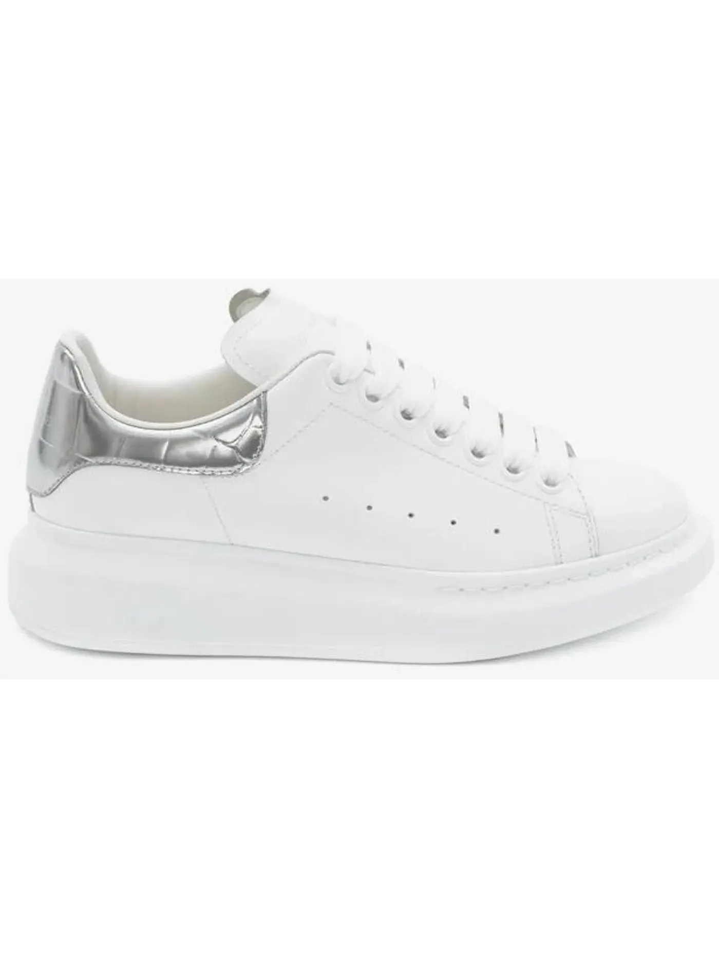 Женские кроссовки с принтом Alexander McQueen Oversized Alexander McQueen — изображение 1 из 1, белый/серебристый