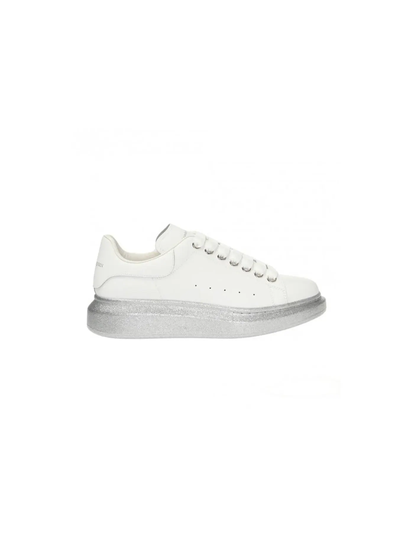 Женские кроссовки с блестящей подошвой Alexander McQueen Oversized Alexander McQueen — изображение 1 из 1, белый серебристый