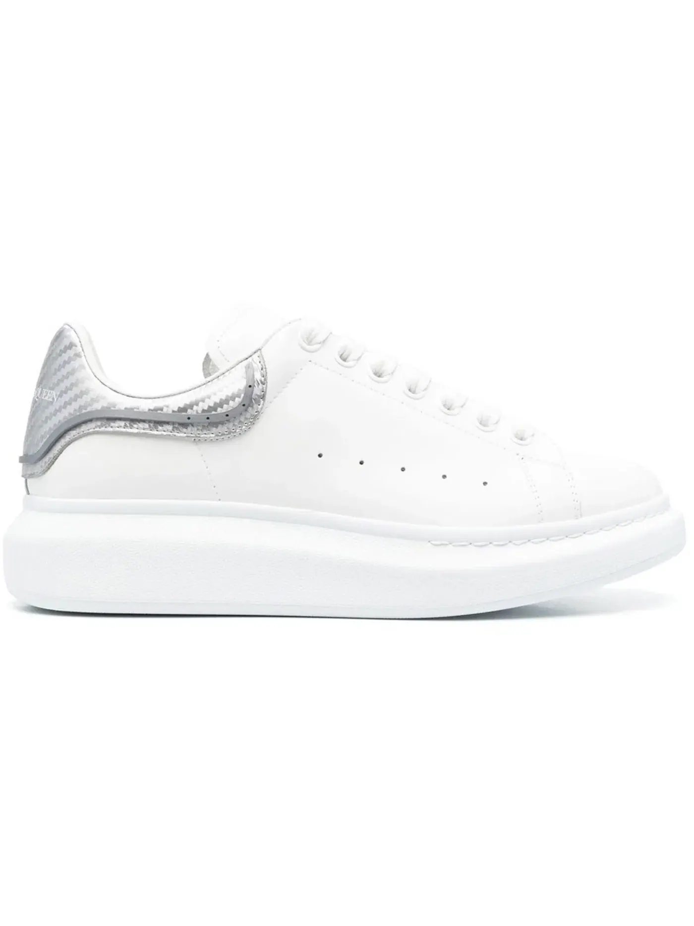 Мужские кроссовки Oversized Alexander McQueen — изображение 1 из 1, белый/серебристый
