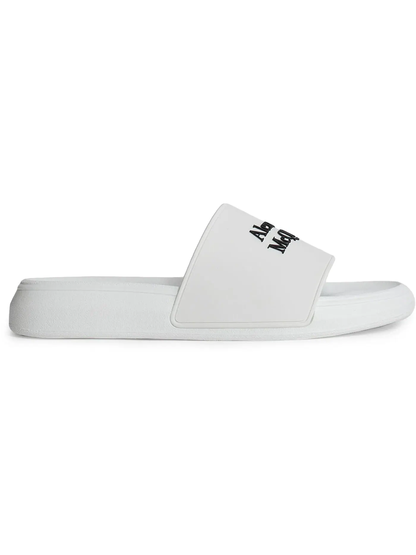 Мужские сандалии с принтом Alexander McQueen Pool Slide — изображение 1 из 1, белый/белый