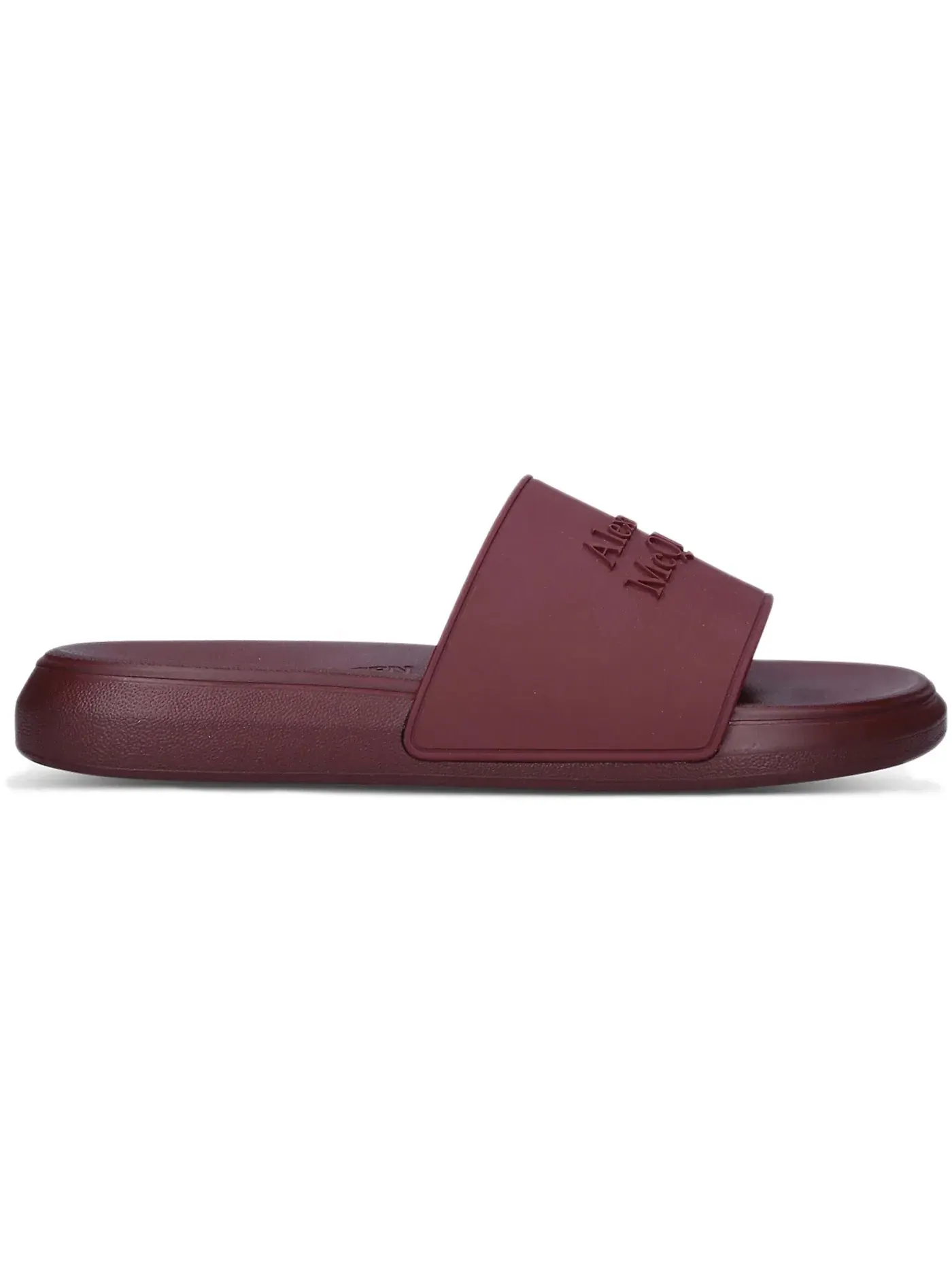 Мужские шлепанцы Alexander McQueen Pool Slides — изображение 1 из 1, темный красный