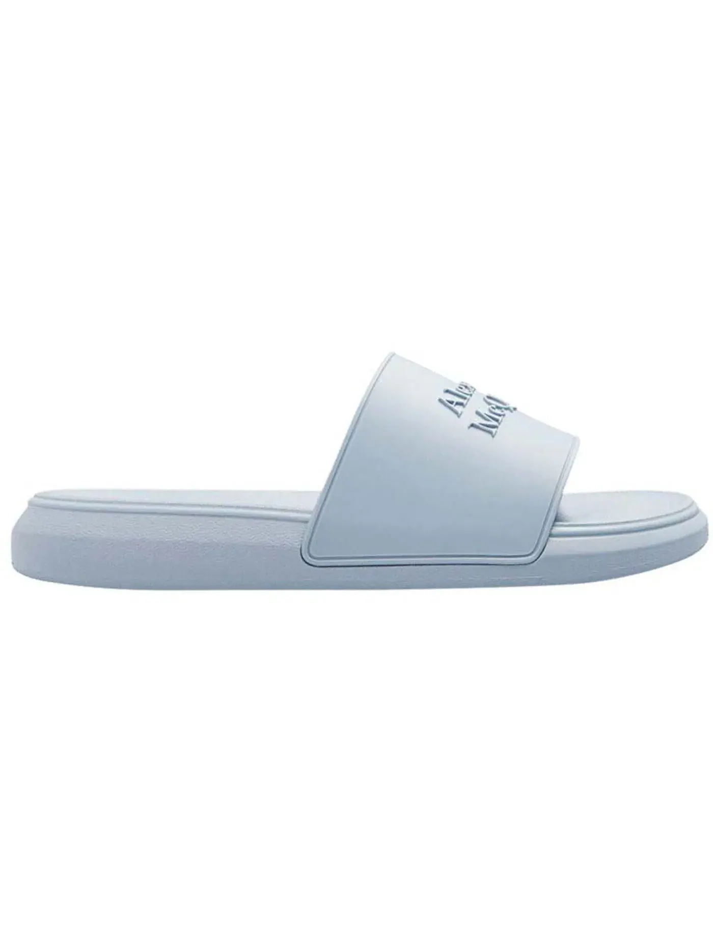 Мужские шлепанцы Alexander McQueen Pool Slides — изображение 1 из 1, светлый синий