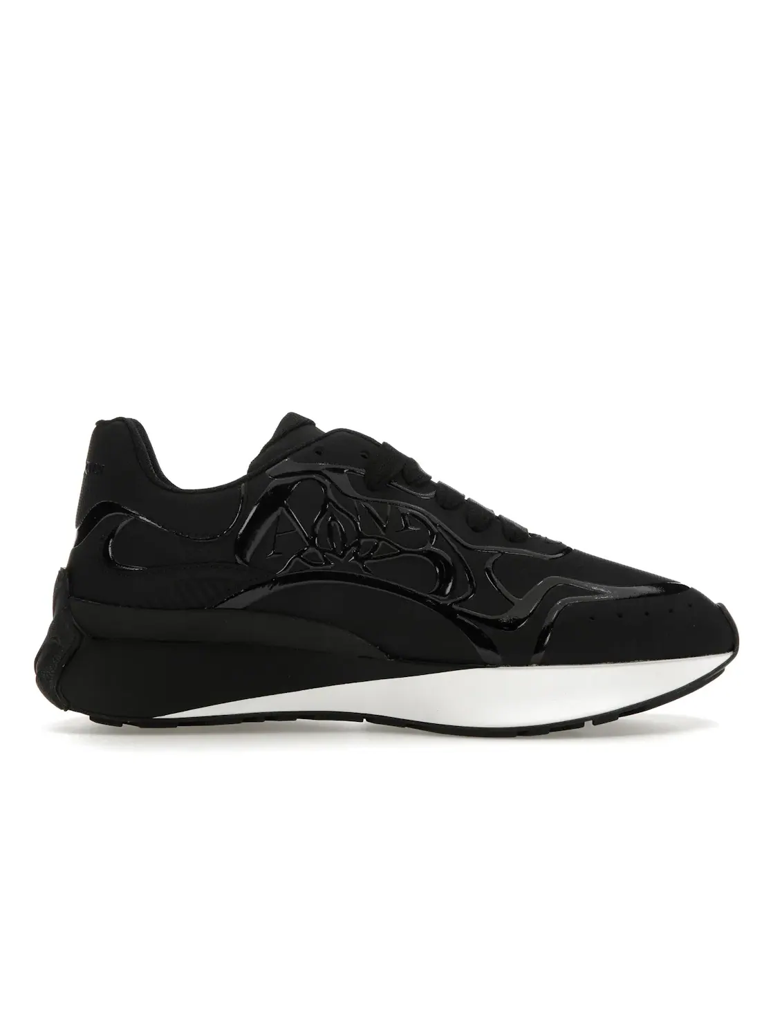 Мужские кроссовки с контрастной подошвой Alexander McQueen Sprint Runner — изображение 1 из 4, черный/белый