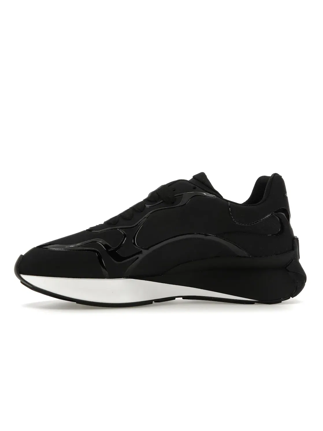 Мужские кроссовки с контрастной подошвой Alexander McQueen Sprint Runner — изображение 3 из 4, черный/белый