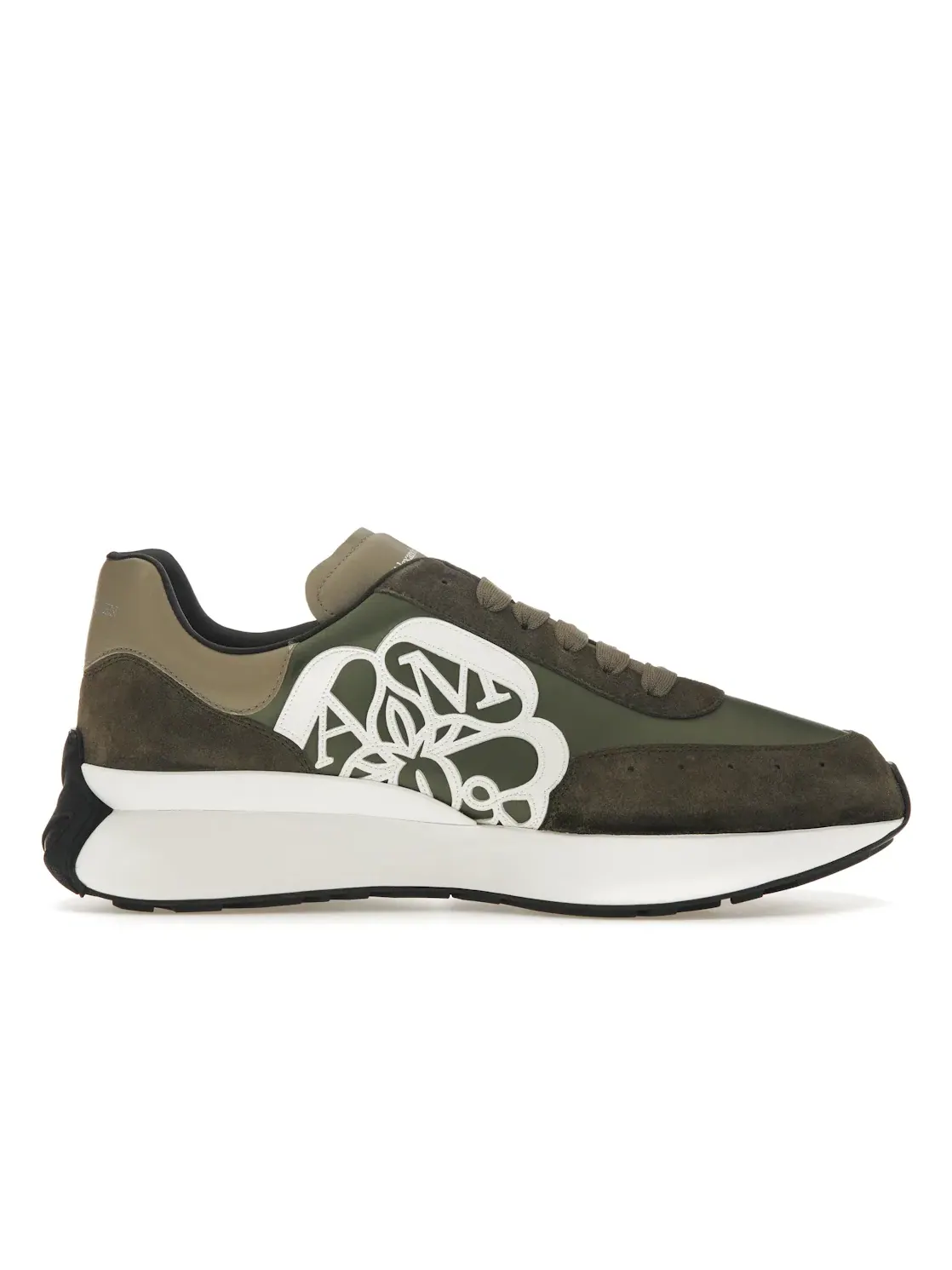 Мужские кроссовки с принтом Alexander McQueen Sprint Runner Alexander McQueen — изображение 1 из 4, хаки