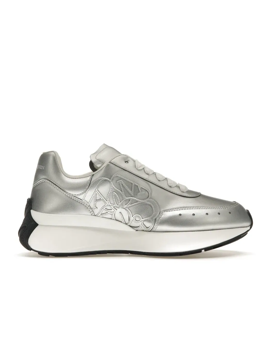 Женские кроссовки с оригинальным дизайном Alexander McQueen Sprint Runner Silver Alexander McQueen — изображение 1 из 4