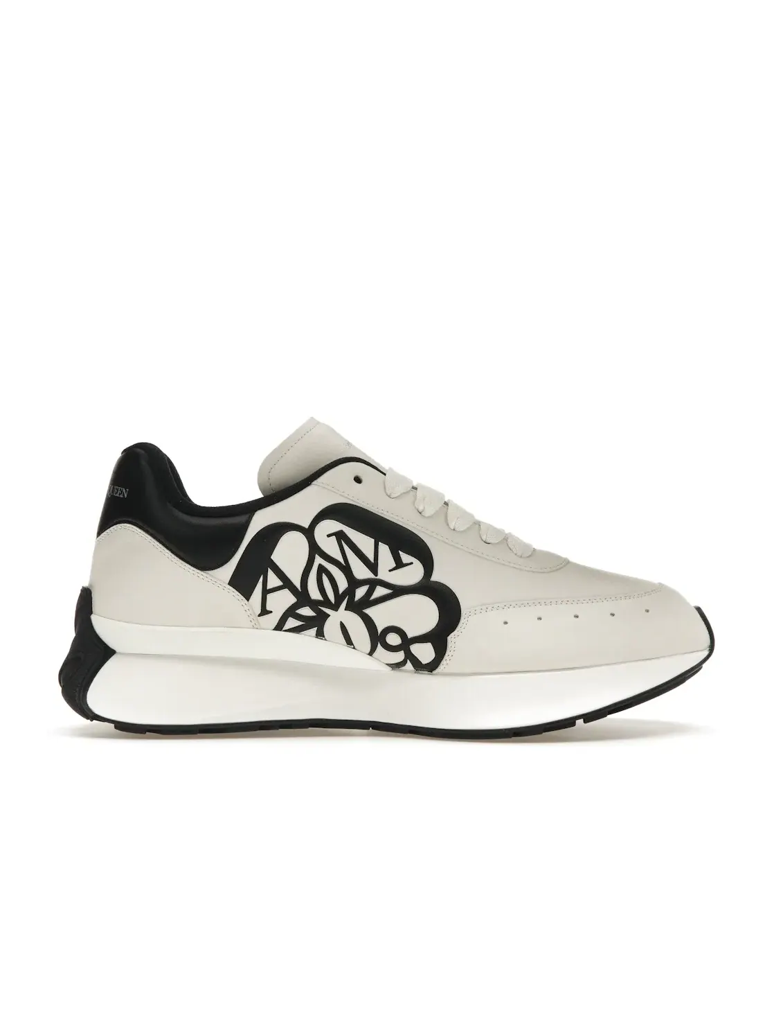 Мужские кроссовки с контрастным дизайном Alexander McQueen Sprint Runner Alexander McQueen — изображение 1 из 4, белый/черный