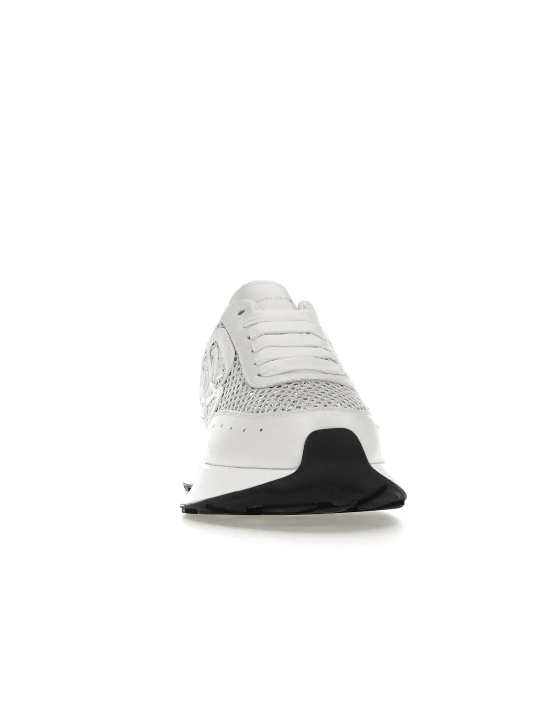 Женские кроссовки с блестками Alexander McQueen Sprint Runner — изображение 2 из 4, белый/серебристый