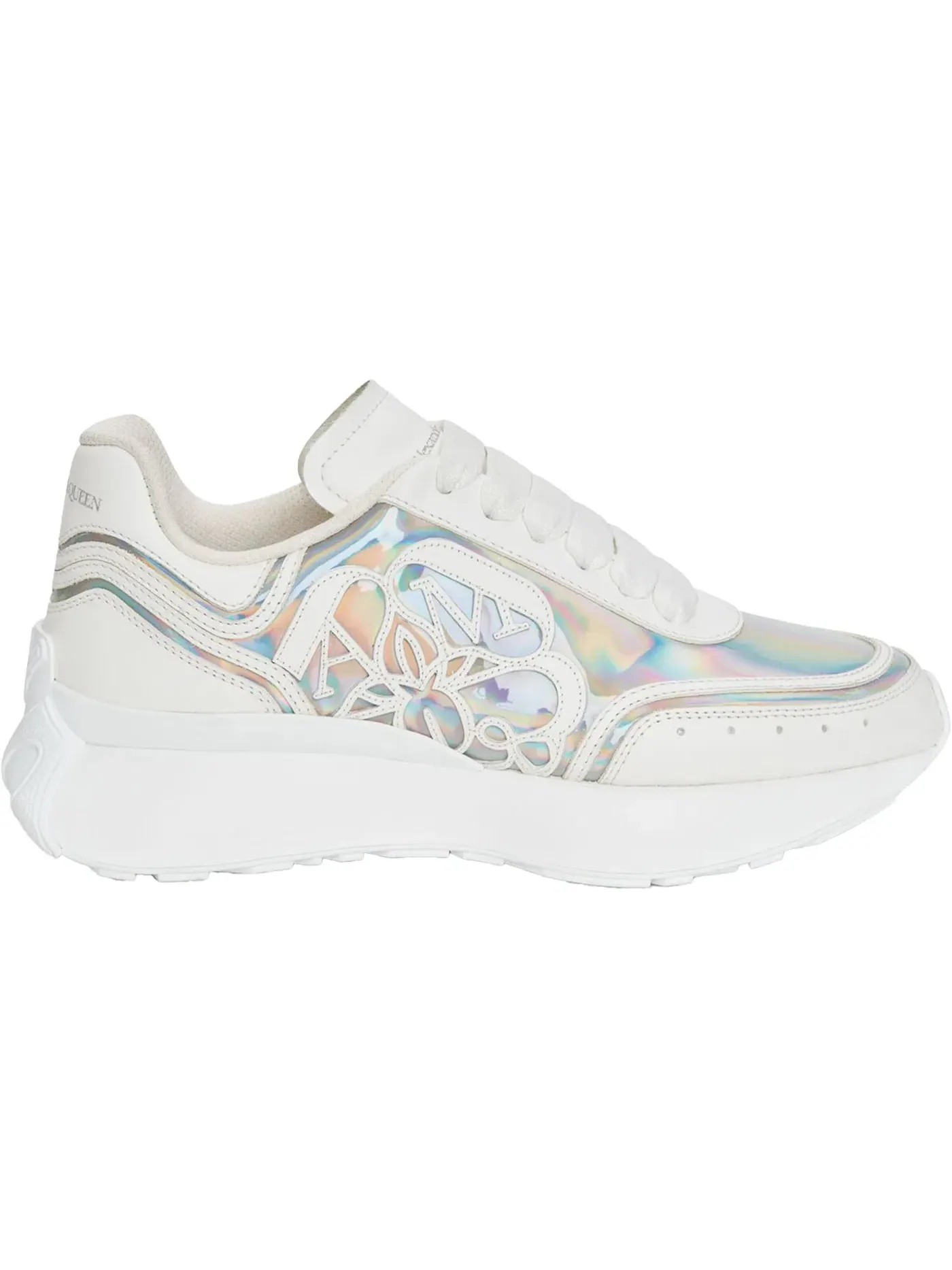 Женские кроссовки с иридиевым покрытием Alexander McQueen Alexander McQueen Sprint Runner — изображение 1 из 1, белый