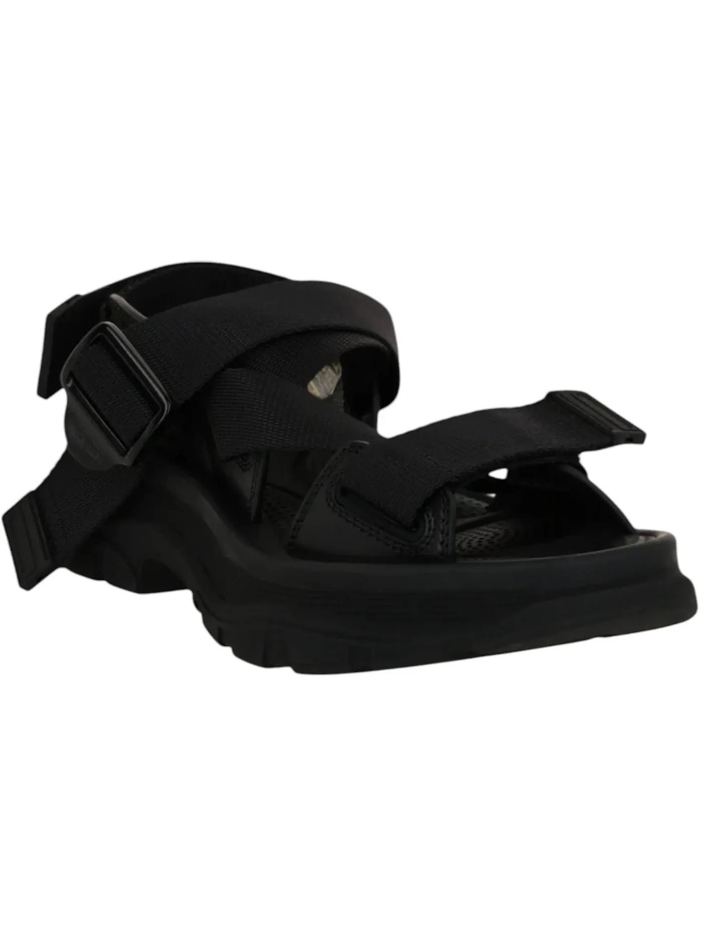 Женские сандалии с ремешками Alexander McQueen Tread Sandals — изображение 2 из 3, черный/черный