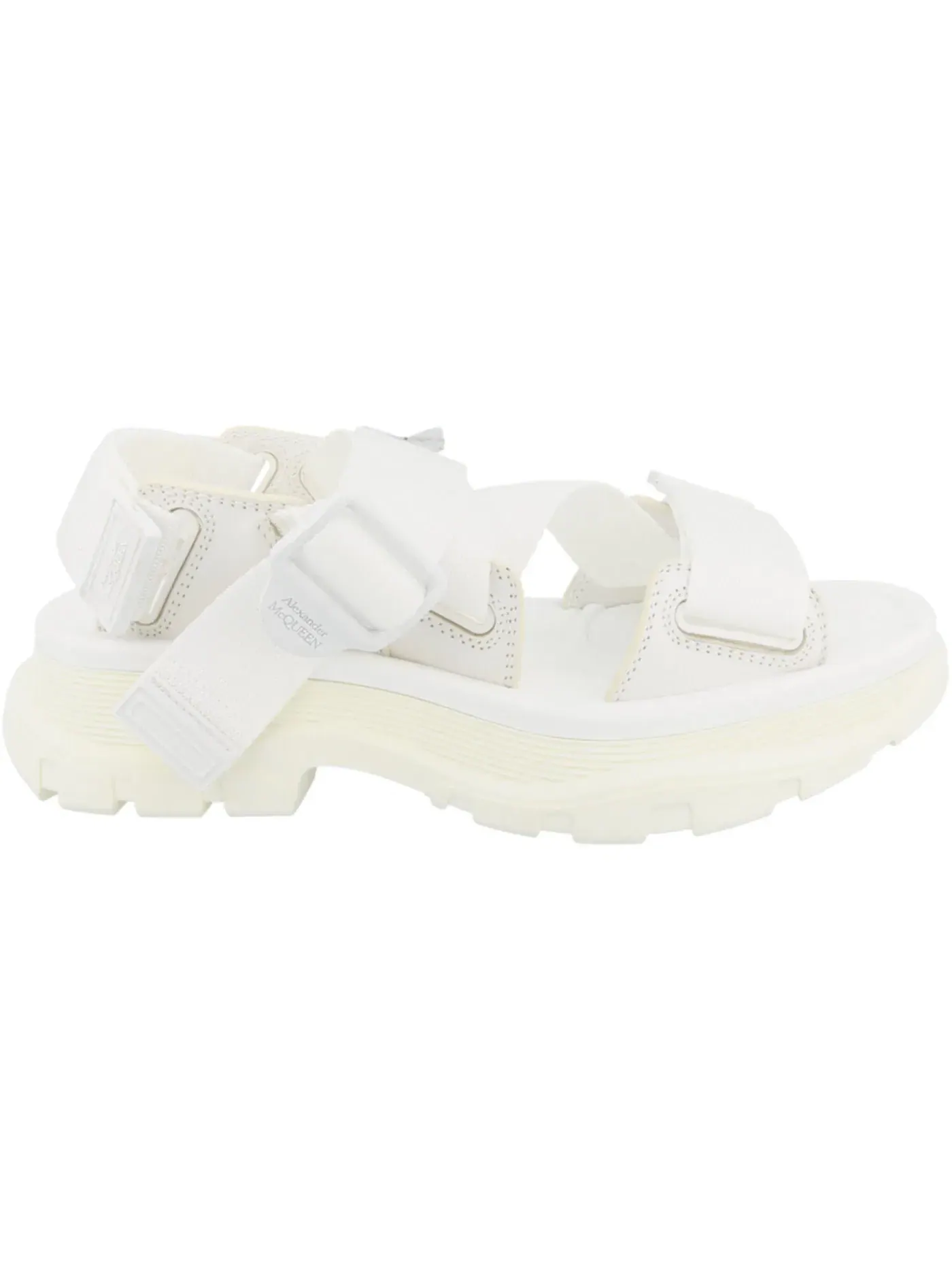 Женские сандалии-слайды на платформе Alexander McQueen Tread Sandals Alexander McQueen — изображение 1 из 1, белый