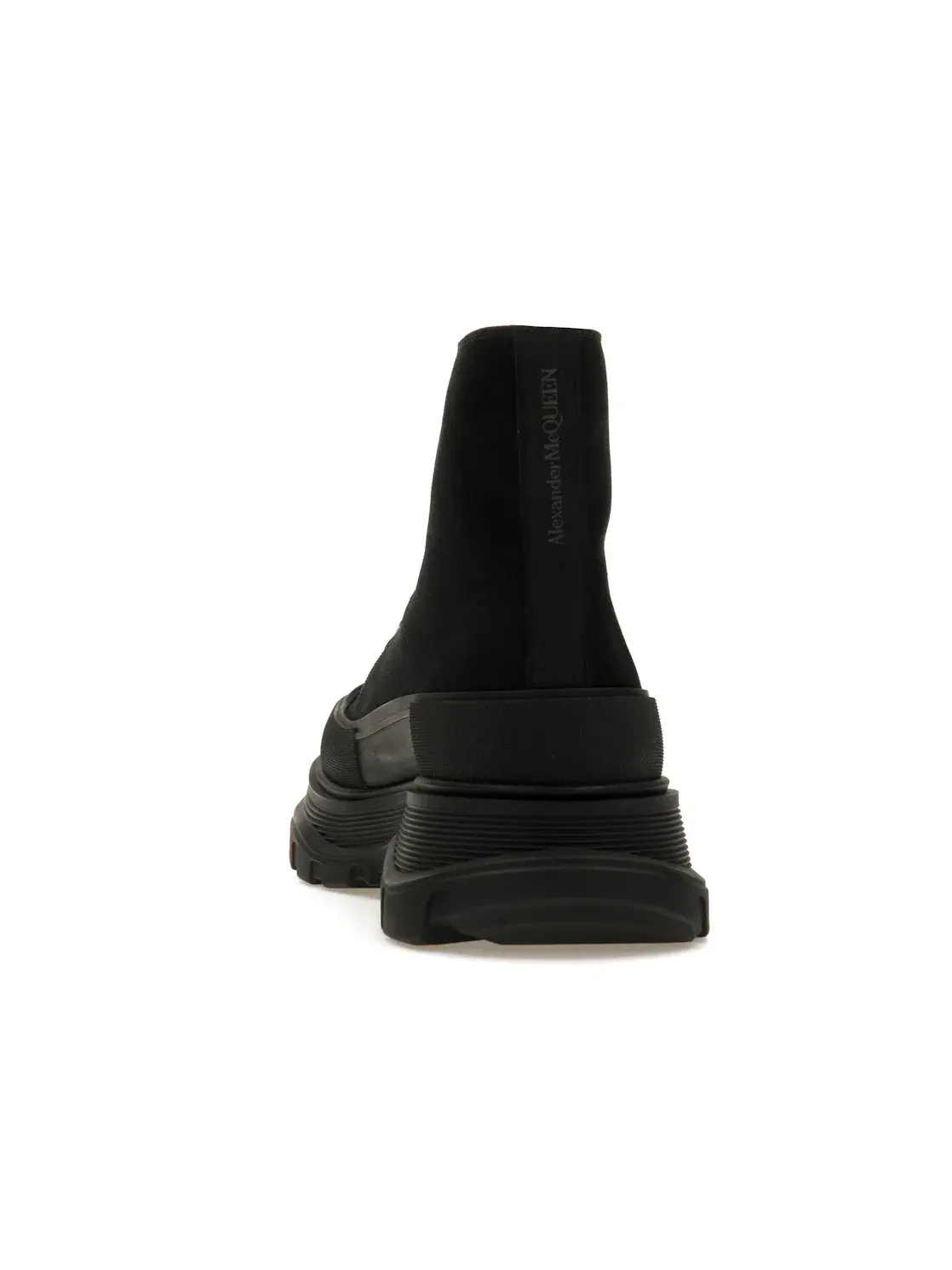 Мужские ботинки с принтом Alexander McQueen Tread Slick Boot — изображение 2 из 2, черный/черный/белый