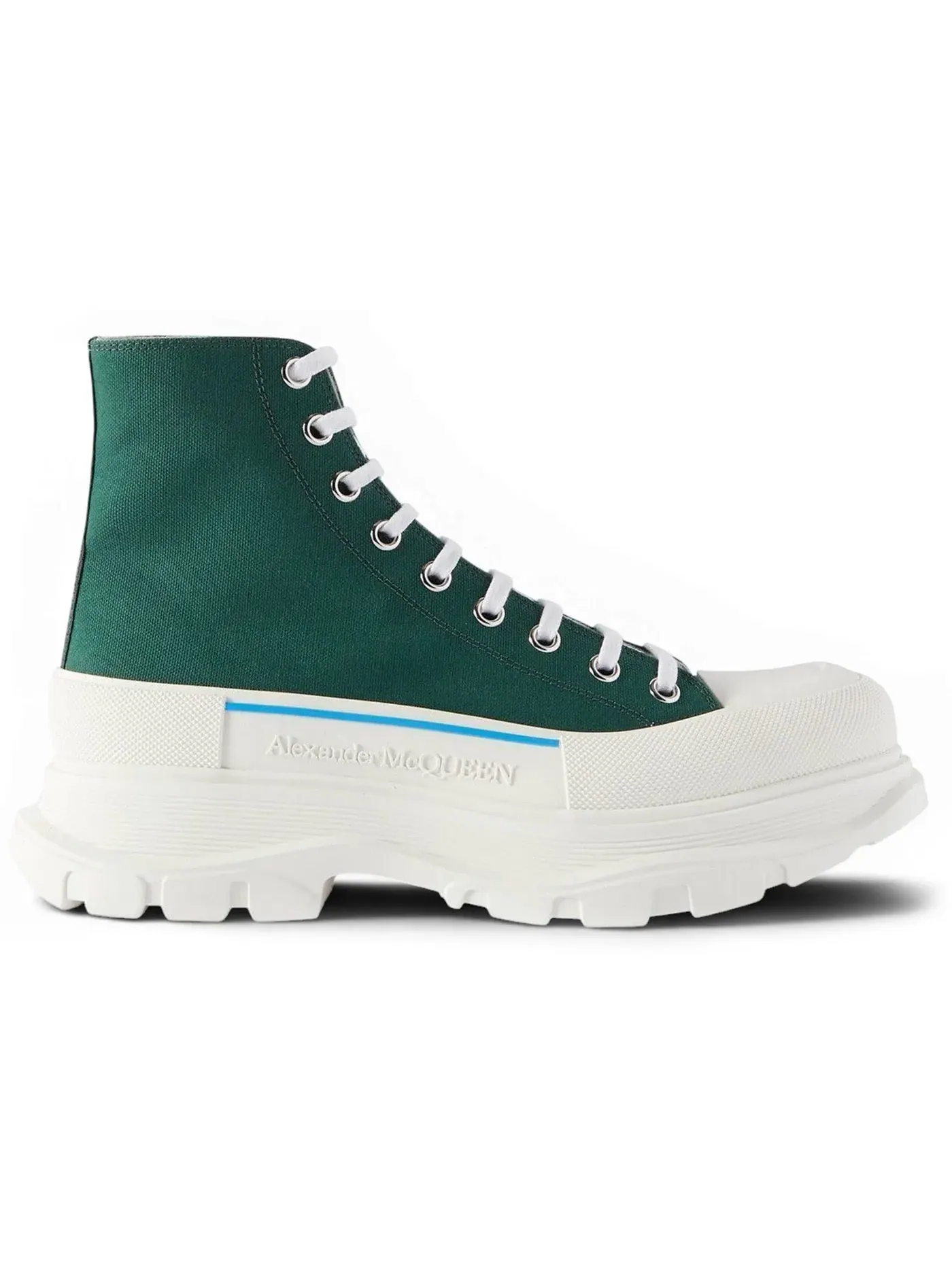 Мужские ботинки с протектором Alexander McQueen Tread Slick Boot — изображение 1 из 1, зеленый
