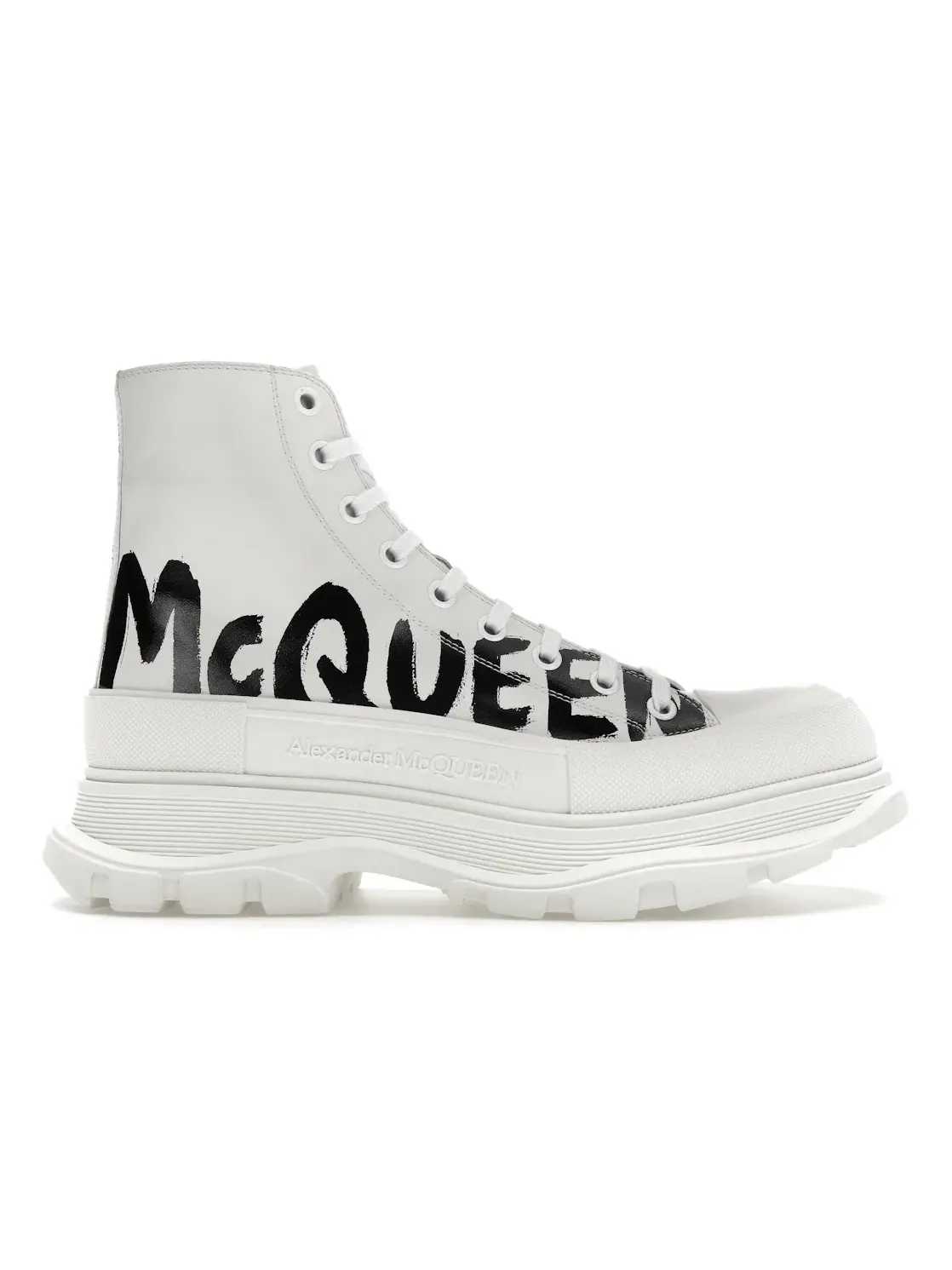 Мужские ботинки с принтом Alexander McQueen Tread Slick Boot — изображение 1 из 4, белый