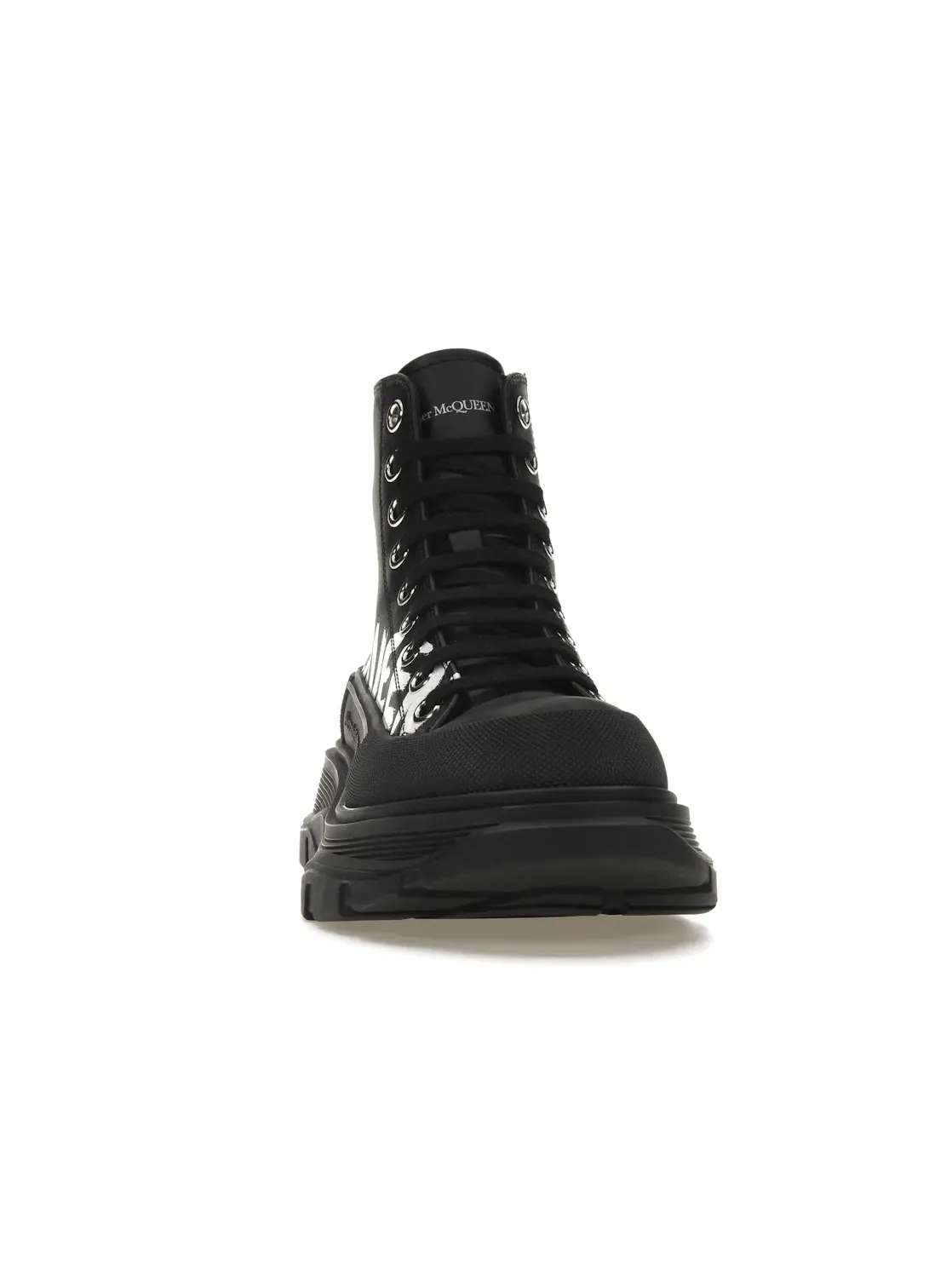 Женские ботинки с принтом Tread Slick Boot Alexander McQueen — изображение 2 из 4, черный/белый