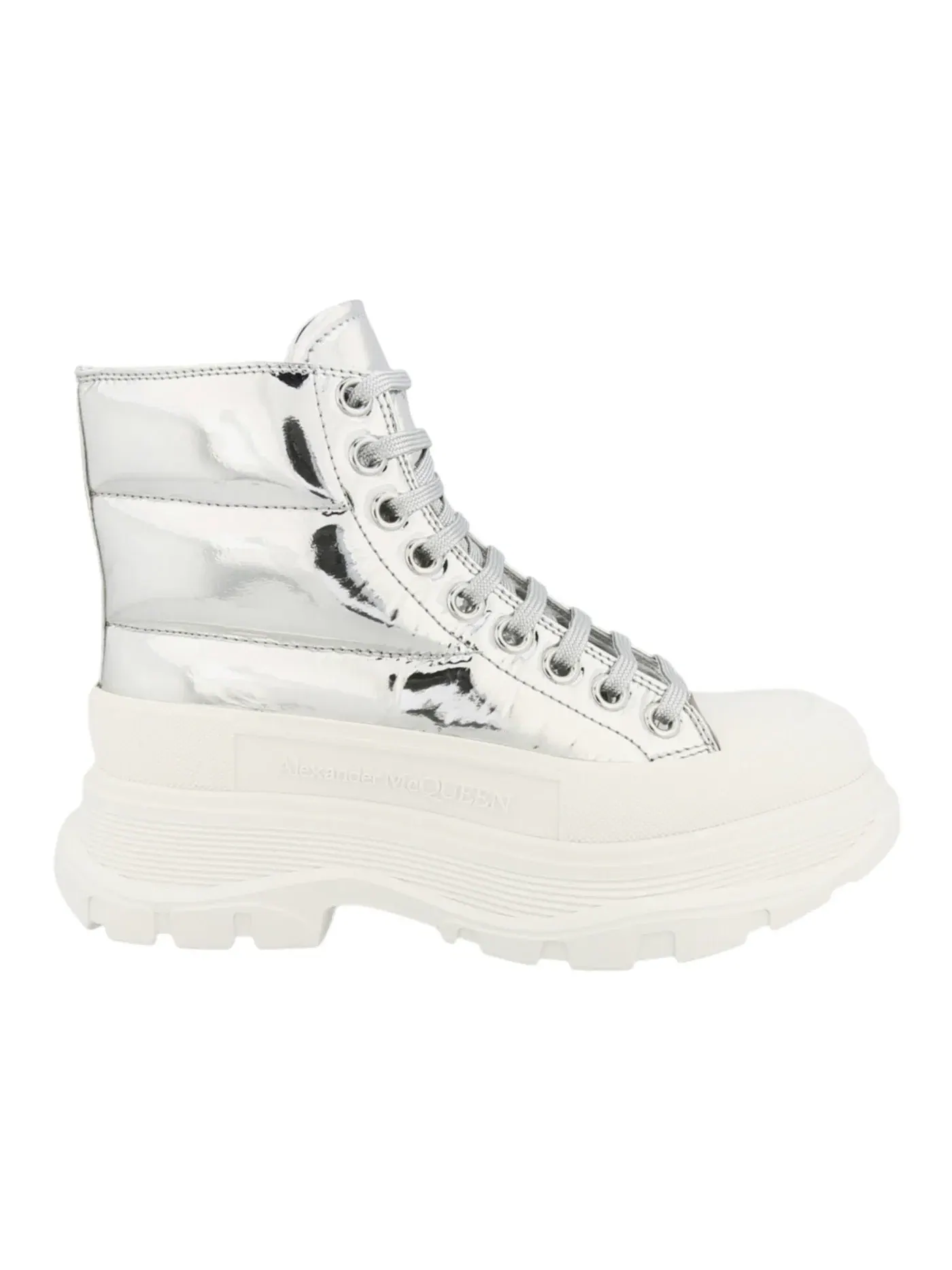 Женские ботинки Tread Slick Boot Alexander McQueen — изображение 1 из 2, серебряный