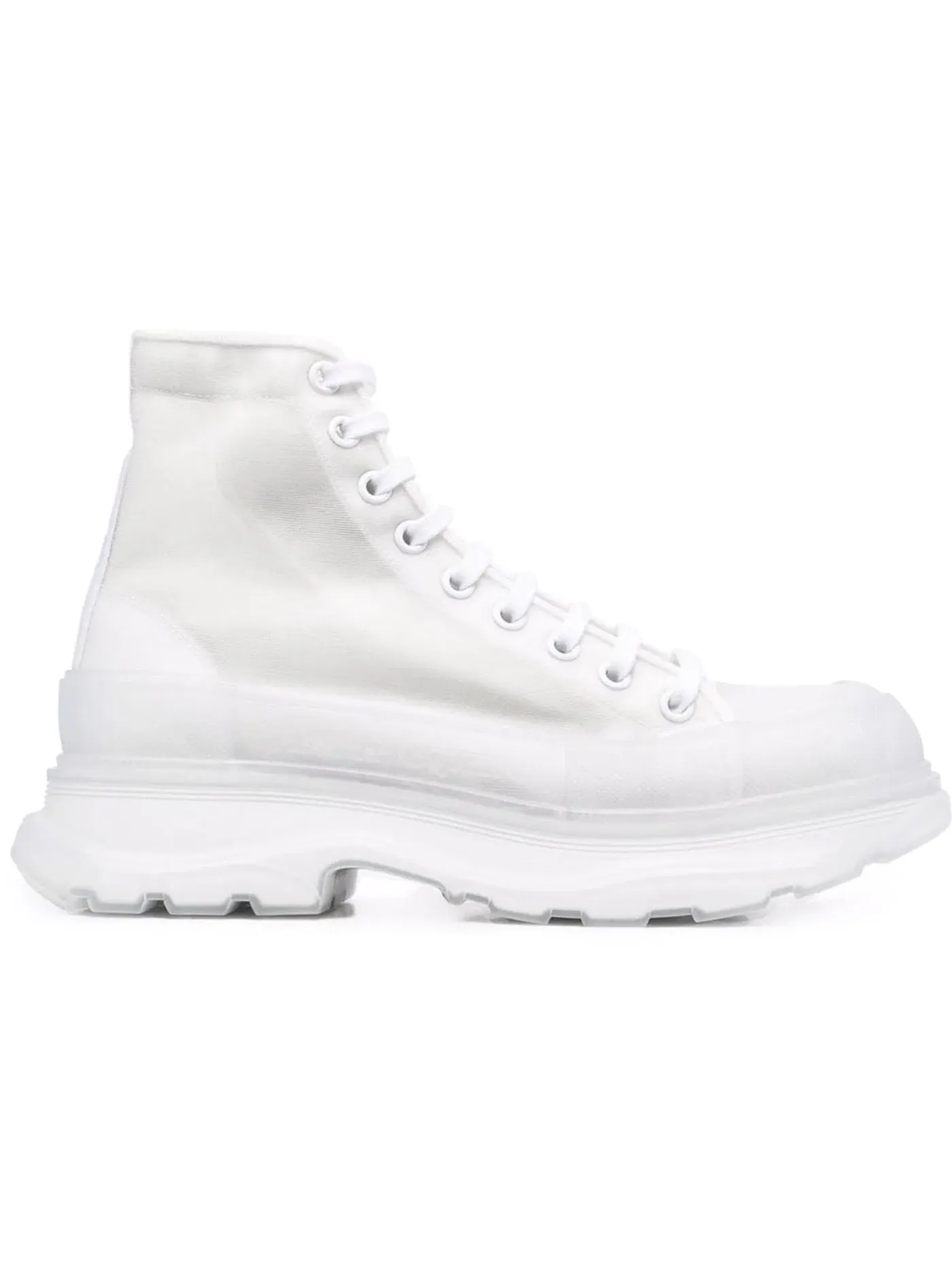 Мужские ботинки с рифленой подошвой Alexander McQueen Tread Slick Boot — изображение 1 из 1, белый белый прозрачный