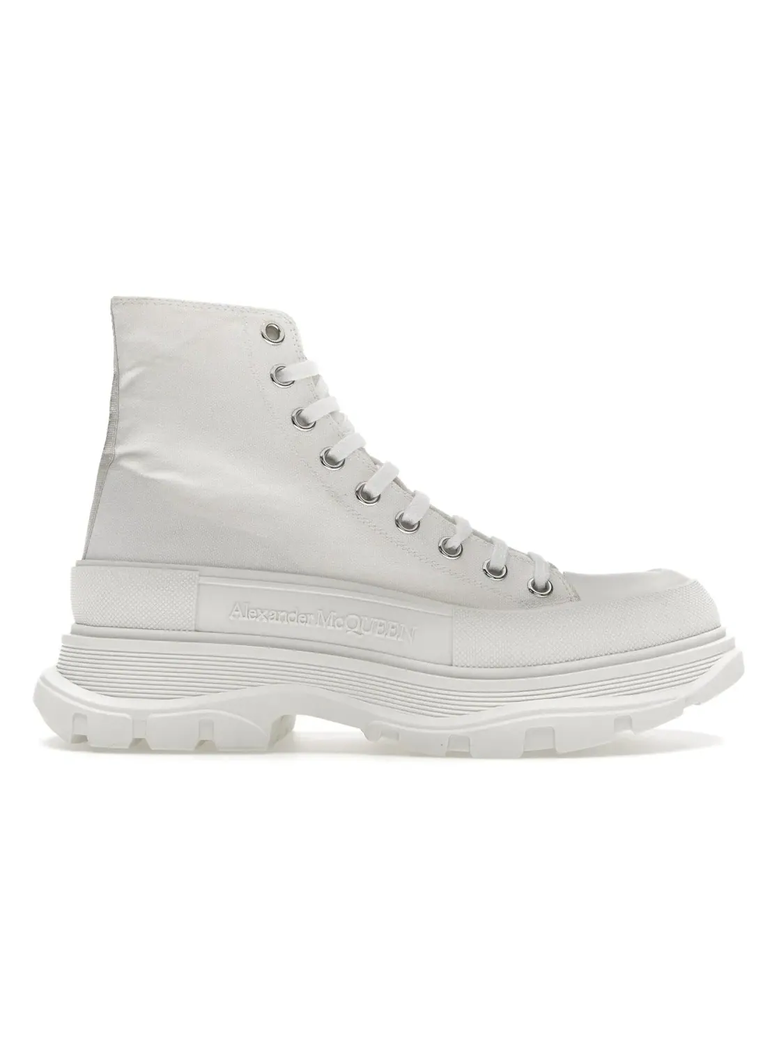 Мужские ботинки на шнуровке Alexander McQueen Tread Slick Boot — изображение 1 из 4, белый белый белый