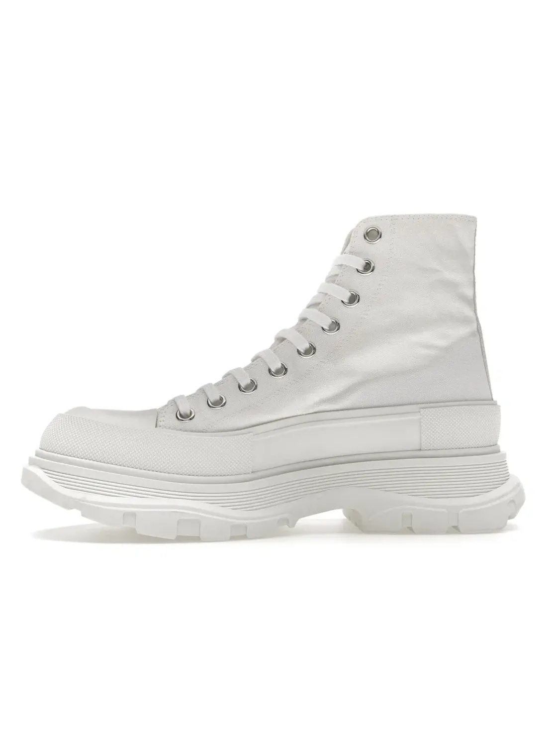 Мужские ботинки на шнуровке Alexander McQueen Tread Slick Boot — изображение 3 из 4, белый белый белый