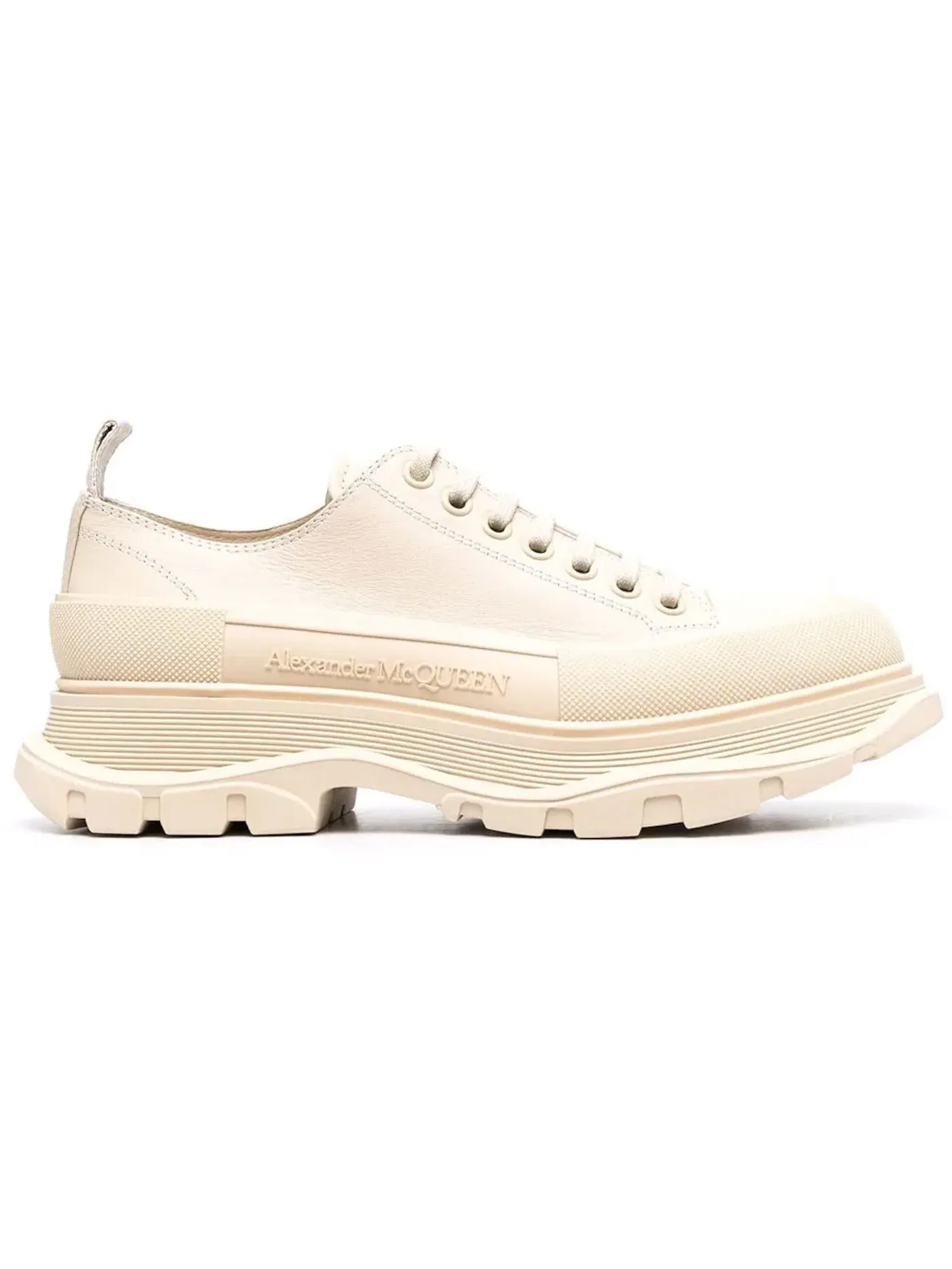 Мужские ботинки Alexander McQueen Tread Slick Low Lace Up — изображение 1 из 1, бежевый