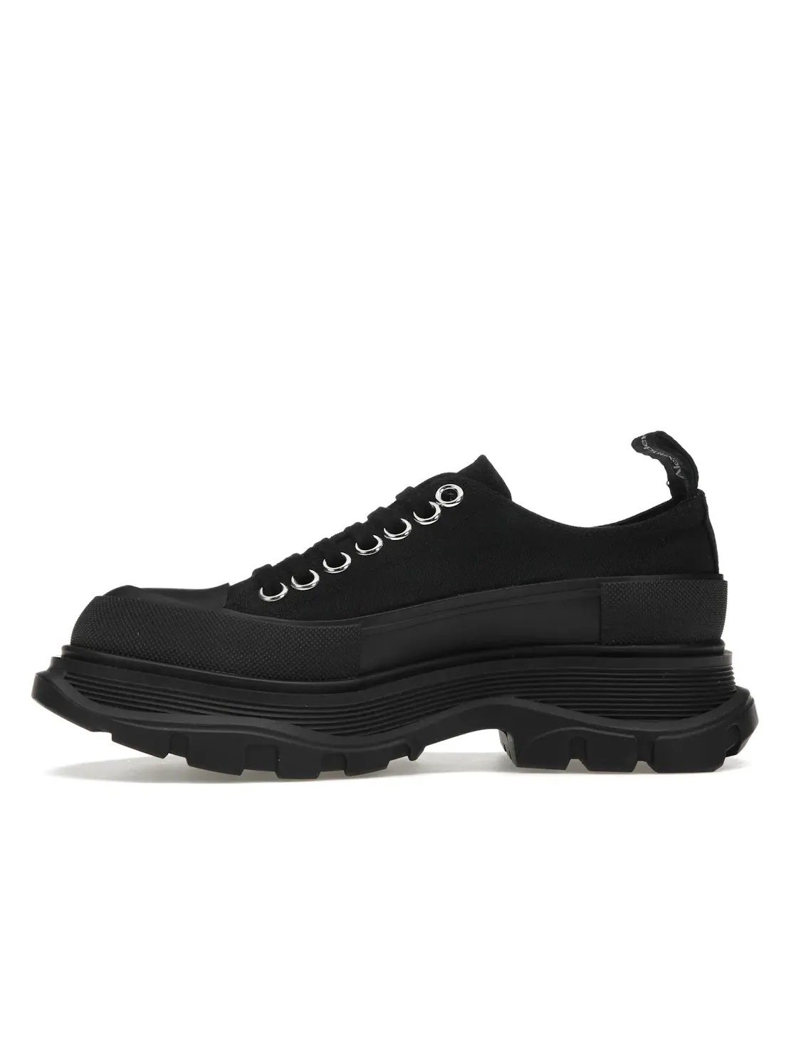 Женские кроссовки на шнуровке Alexander McQueen Tread Slick Low Lace Up — изображение 3 из 4, черный/черный