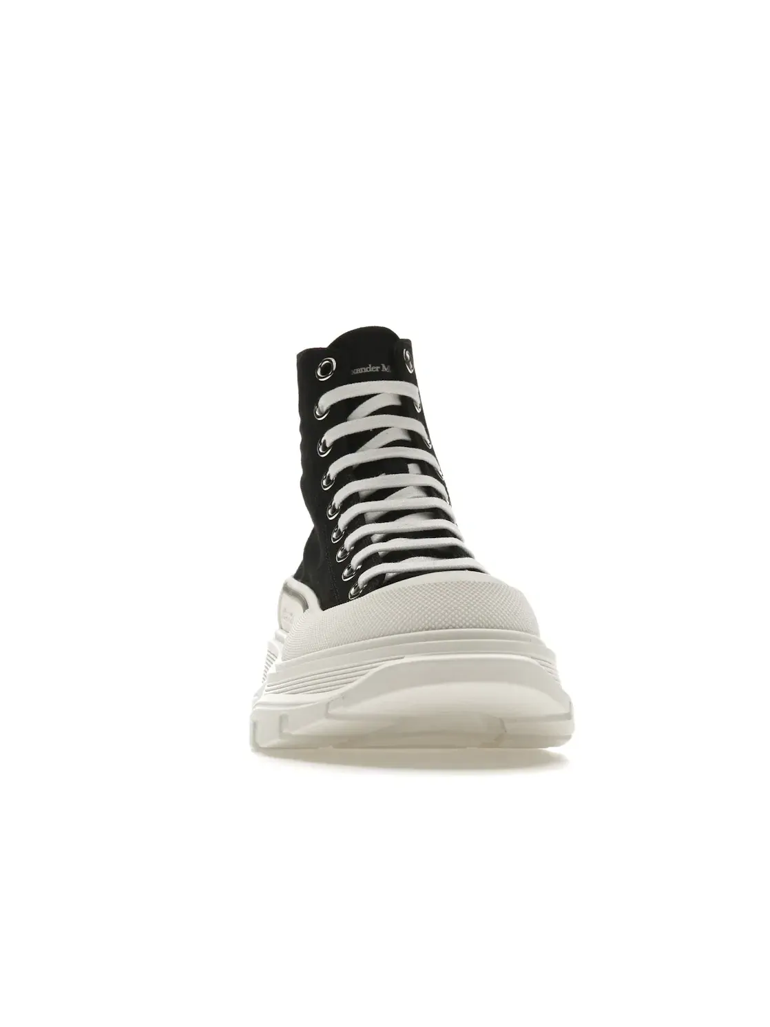 Женские ботинки на шнуровке Tread Slick Lace Up Boot Alexander McQueen — изображение 2 из 4, черный/белый
