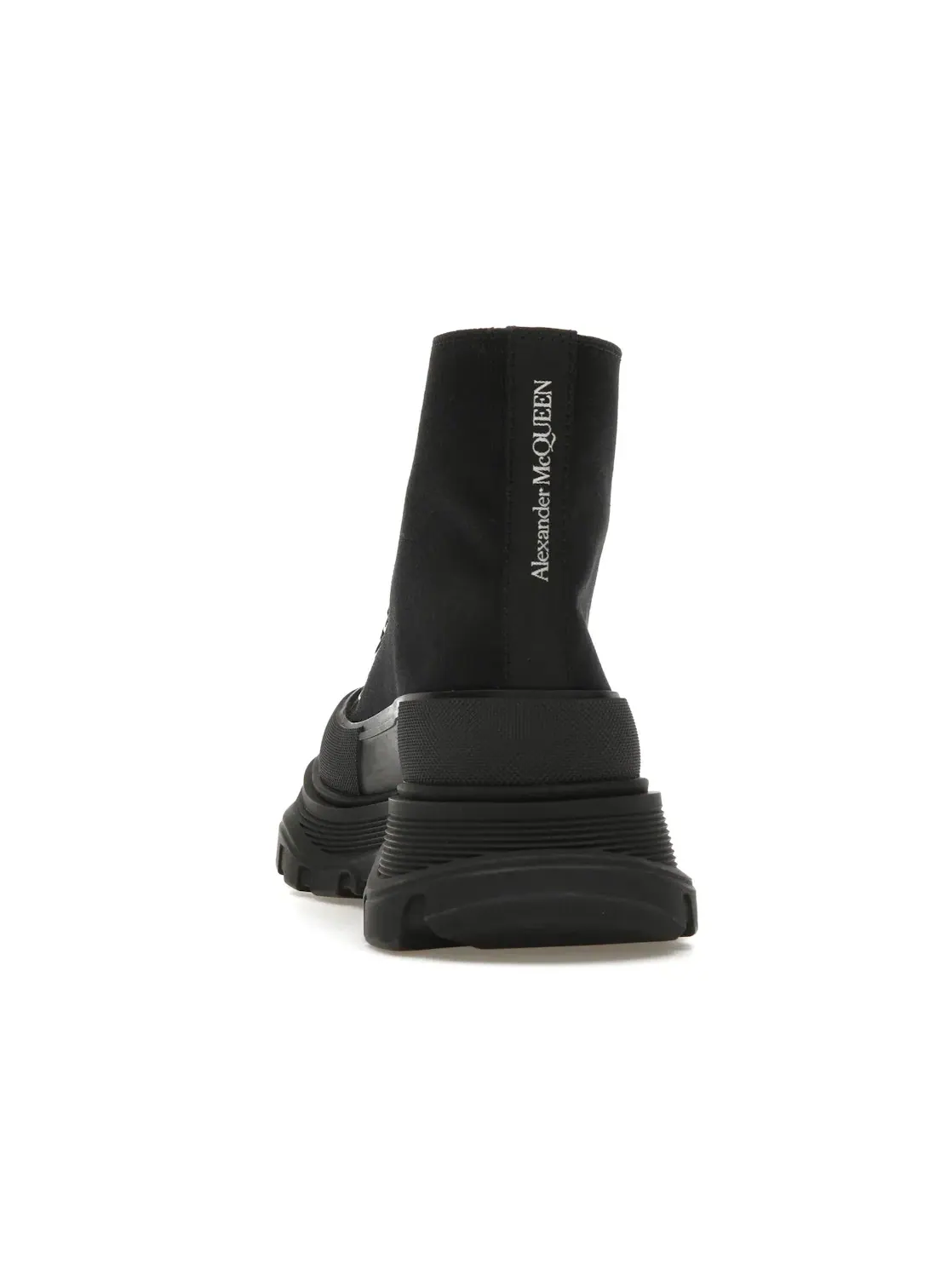 Женские ботинки на шнуровке Alexander McQueen Tread Slick Lace Up Boot — изображение 4 из 4, черный/черный