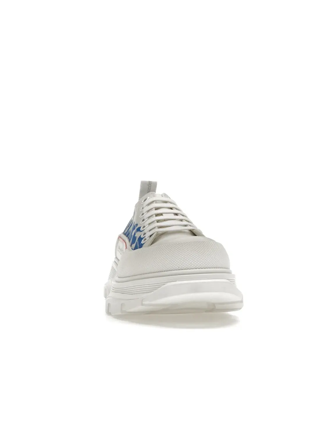 Мужские кроссовки с принтом Alexander McQueen Tread Slick Low Lace Up — изображение 2 из 4, белый белый синий