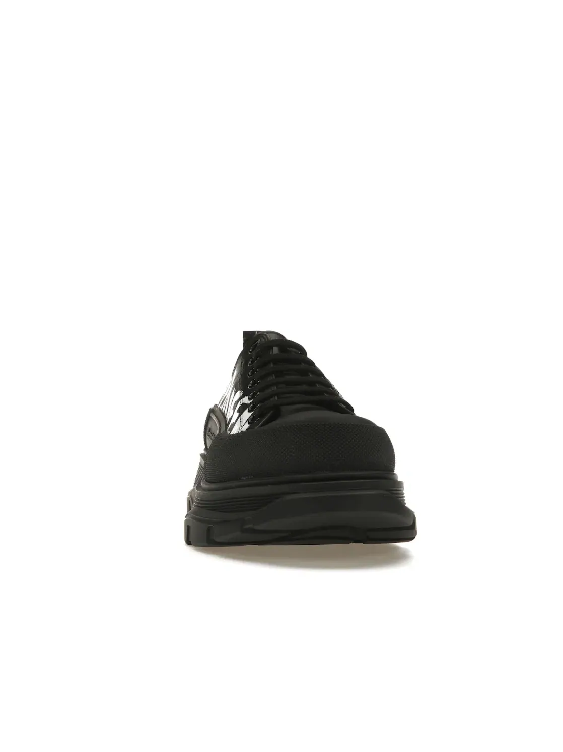 Мужские кроссовки с принтом Alexander McQueen Tread Slick Low Lace Up — изображение 2 из 4, черный/черный/белый