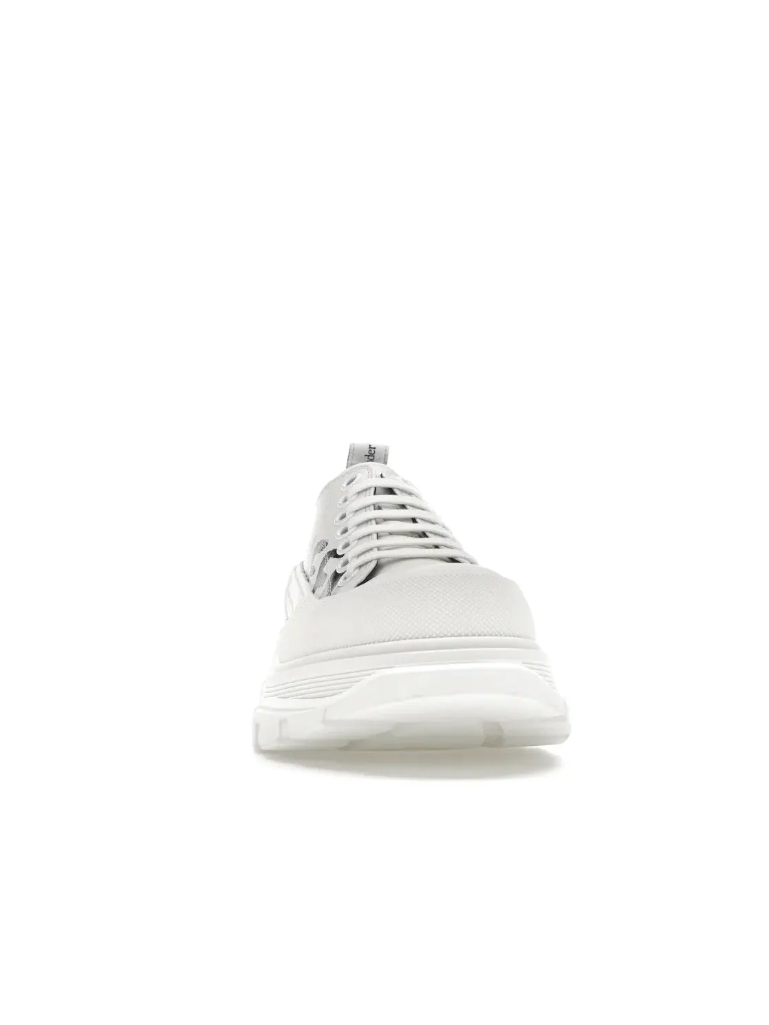 Мужские кроссовки на шнуровке с принтом Alexander McQueen Tread Slick Low Lace Up — изображение 2 из 4, белый/черный/белый