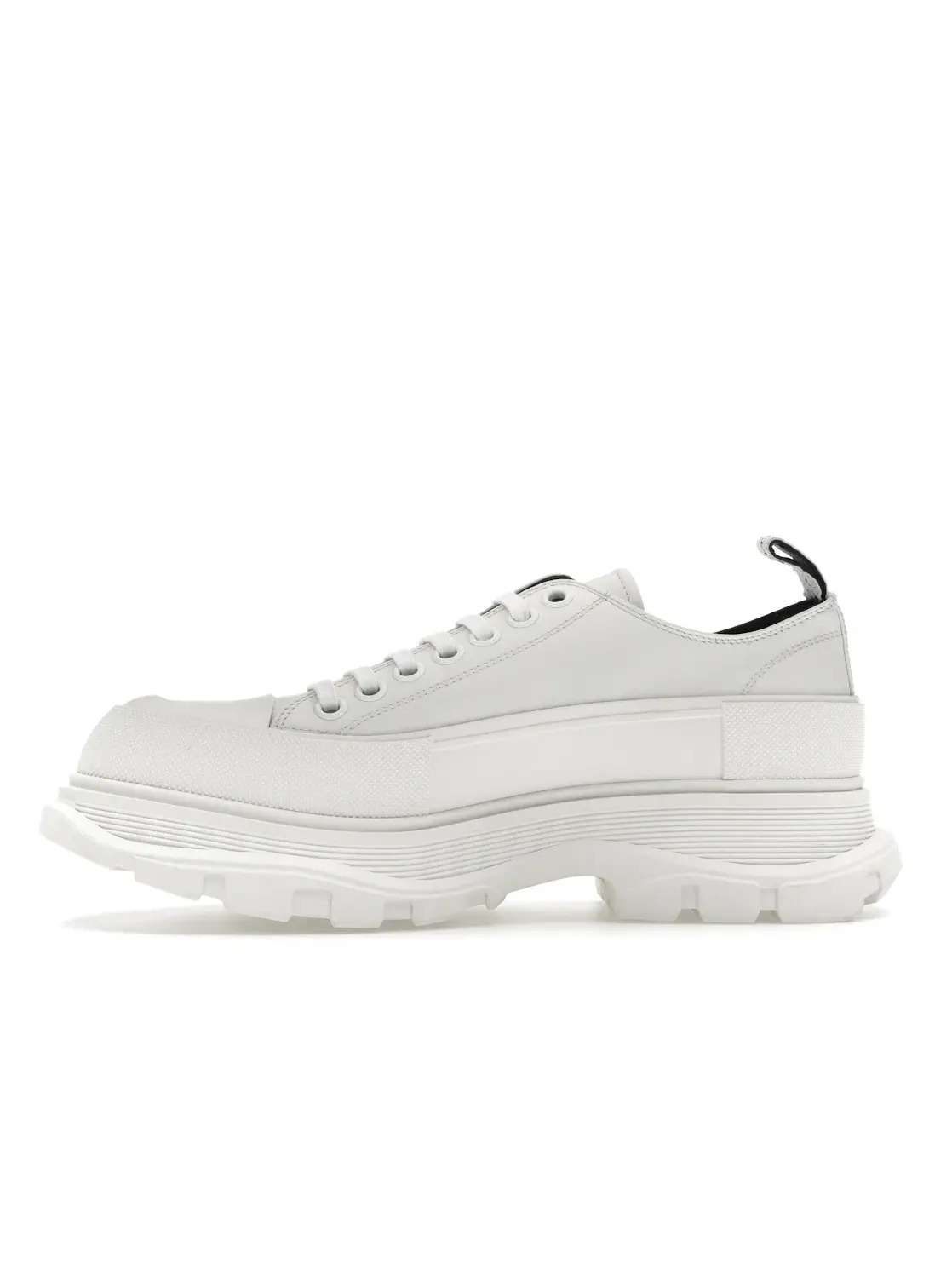 Мужские кроссовки на шнуровке с принтом Alexander McQueen Tread Slick Low Lace Up — изображение 3 из 4, белый/черный/белый