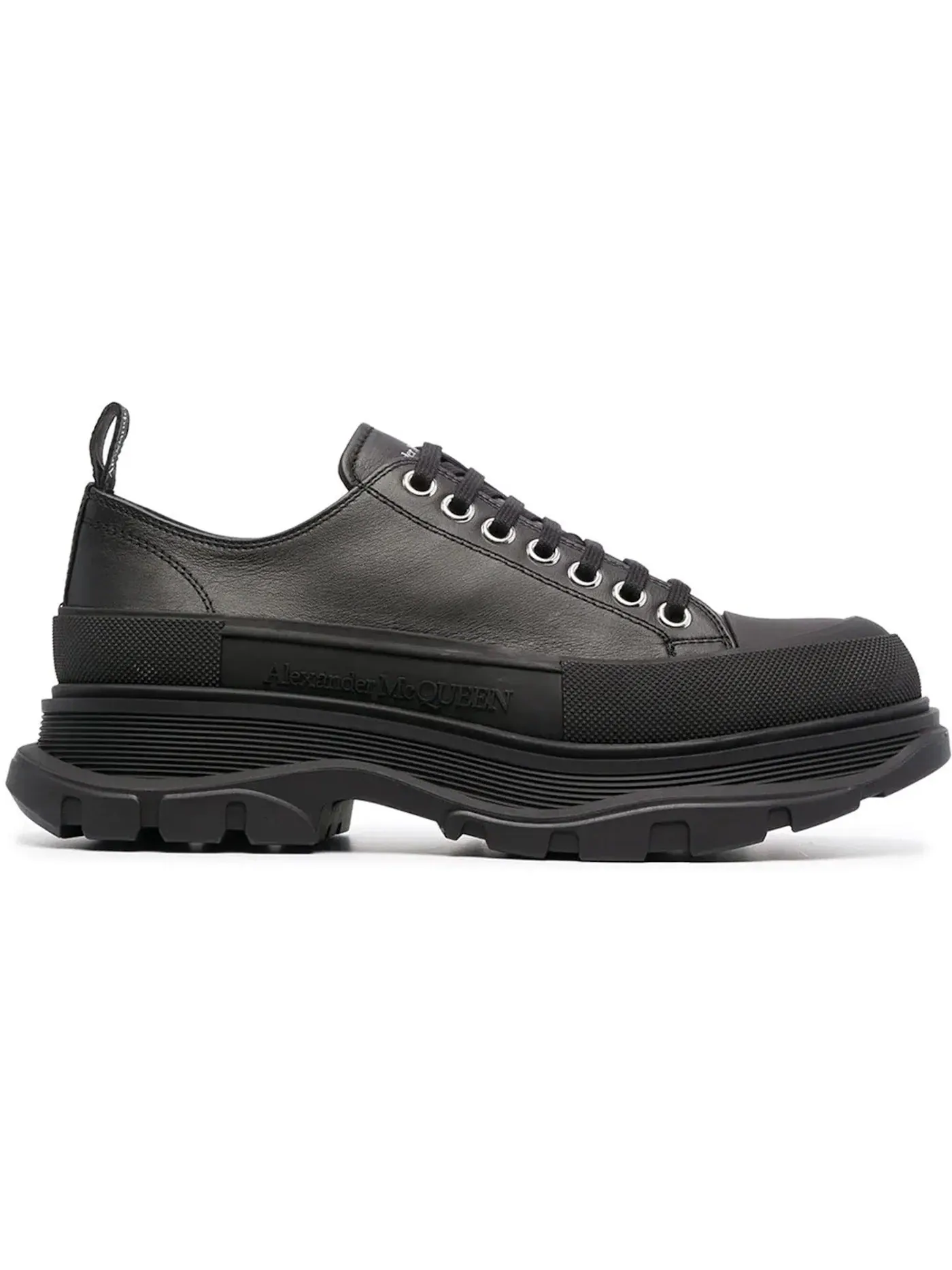 Мужские кроссовки на шнуровке Alexander McQueen Tread Slick Low Lace Up — изображение 1 из 1, черный/черный/черный