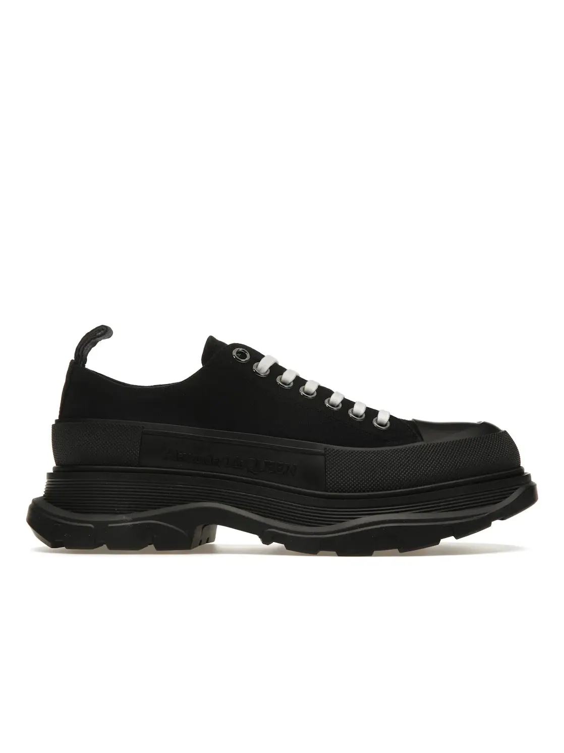 Мужские кроссовки с низким верхом Alexander McQueen Tread Slick Low Lace Up — изображение 1 из 4, черный/черный/черный