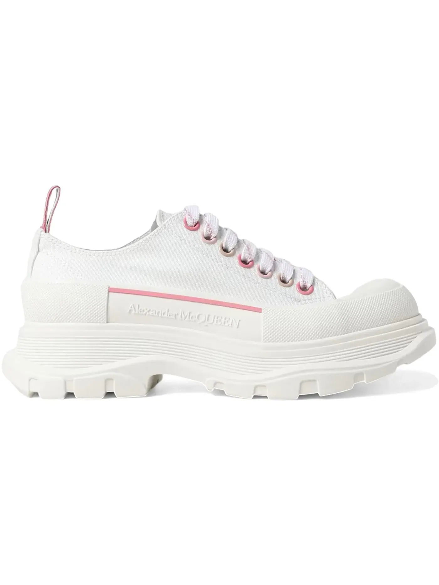 Женские кроссовки на шнуровке Alexander McQueen Tread Slick Low Lace Up — изображение 1 из 1, белый