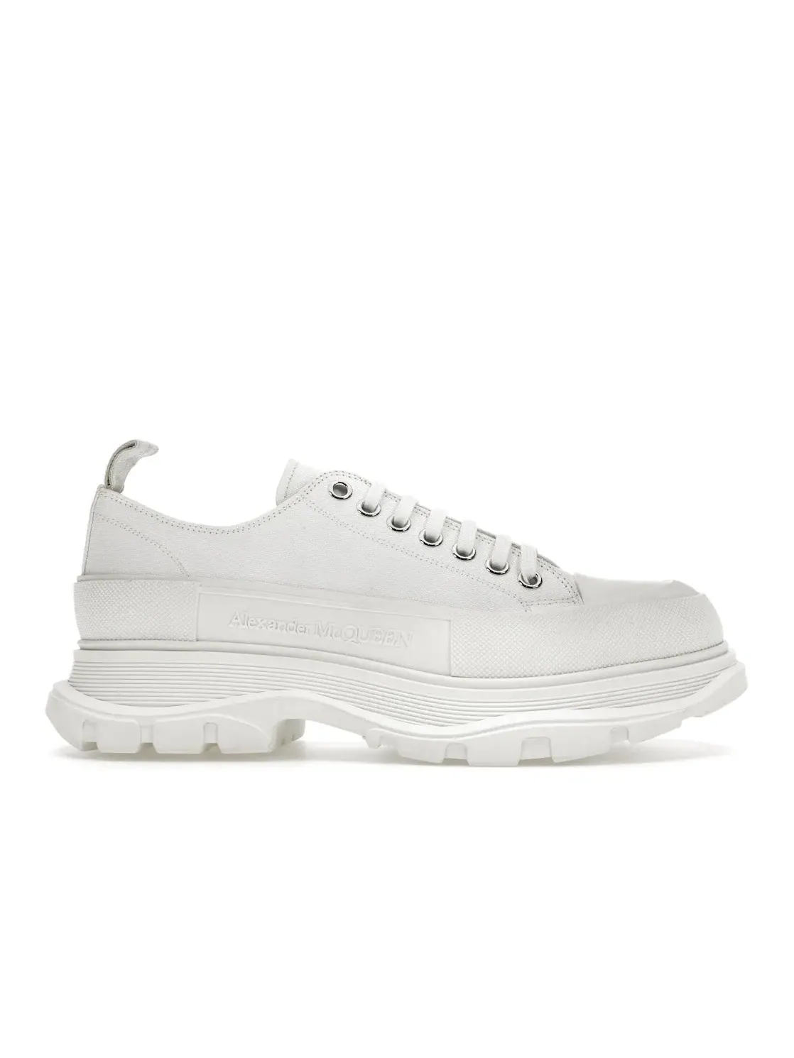 Мужские кроссовки с низким верхом Tread Slick Low Lace Up Alexander McQueen — изображение 1 из 4, белый белый