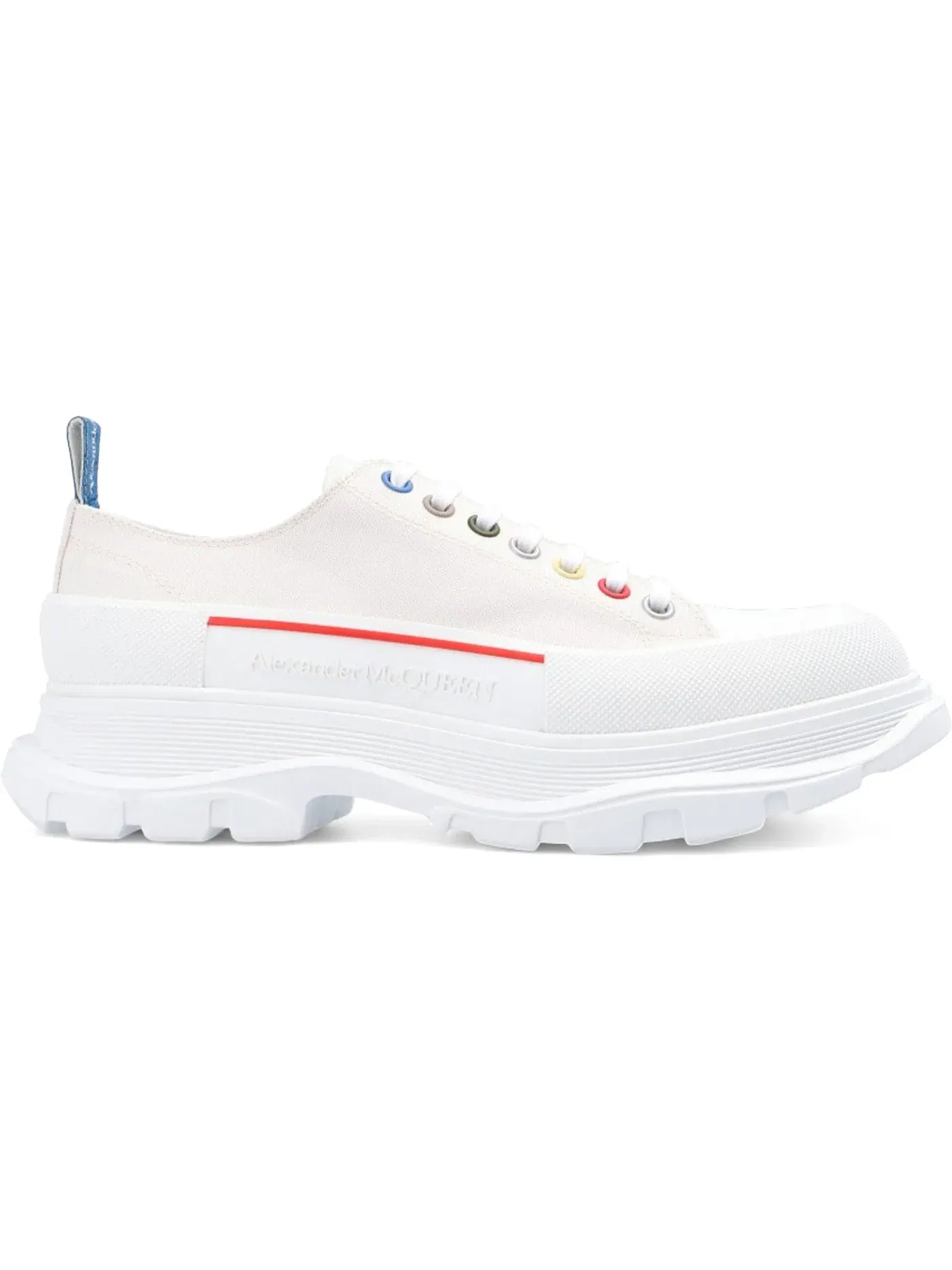 Мужские кроссовки с низким верхом Alexander McQueen Tread Slick Low Lace Up — изображение 1 из 1, кремовый белый