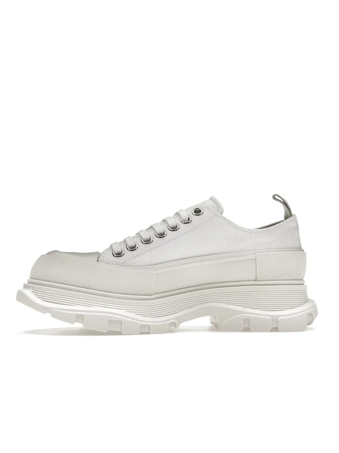 Мужские кроссовки на шнуровке Alexander McQueen Tread Slick Low Lace Up — изображение 3 из 4, белый/белый