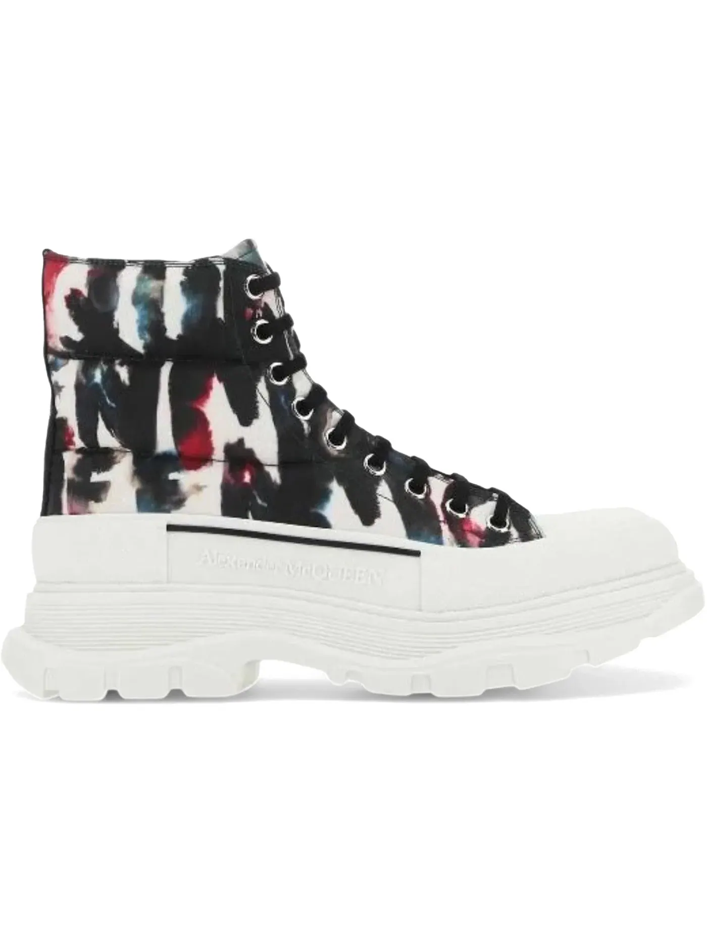 Мужские ботинки с принтом Alexander McQueen Tread Slick Quilted Boot — изображение 1 из 1, белый/мульти
