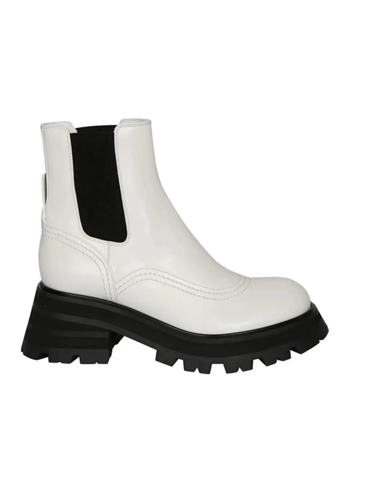 Женские ботинки челси с принтом Alexander McQueen Wander Chelsea Boots — изображение 1 из 1, белый/черный