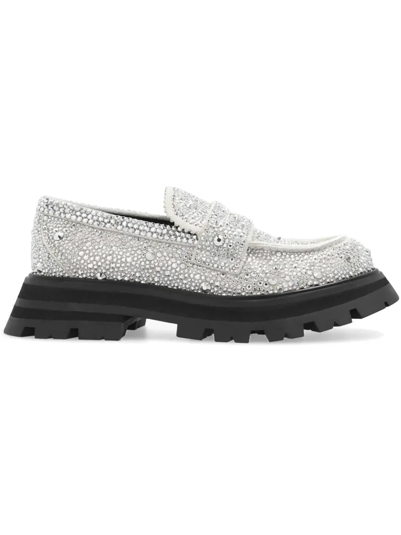 Женские лоферы с кристаллами Wander Alexander McQueen — изображение 1 из 1, белый