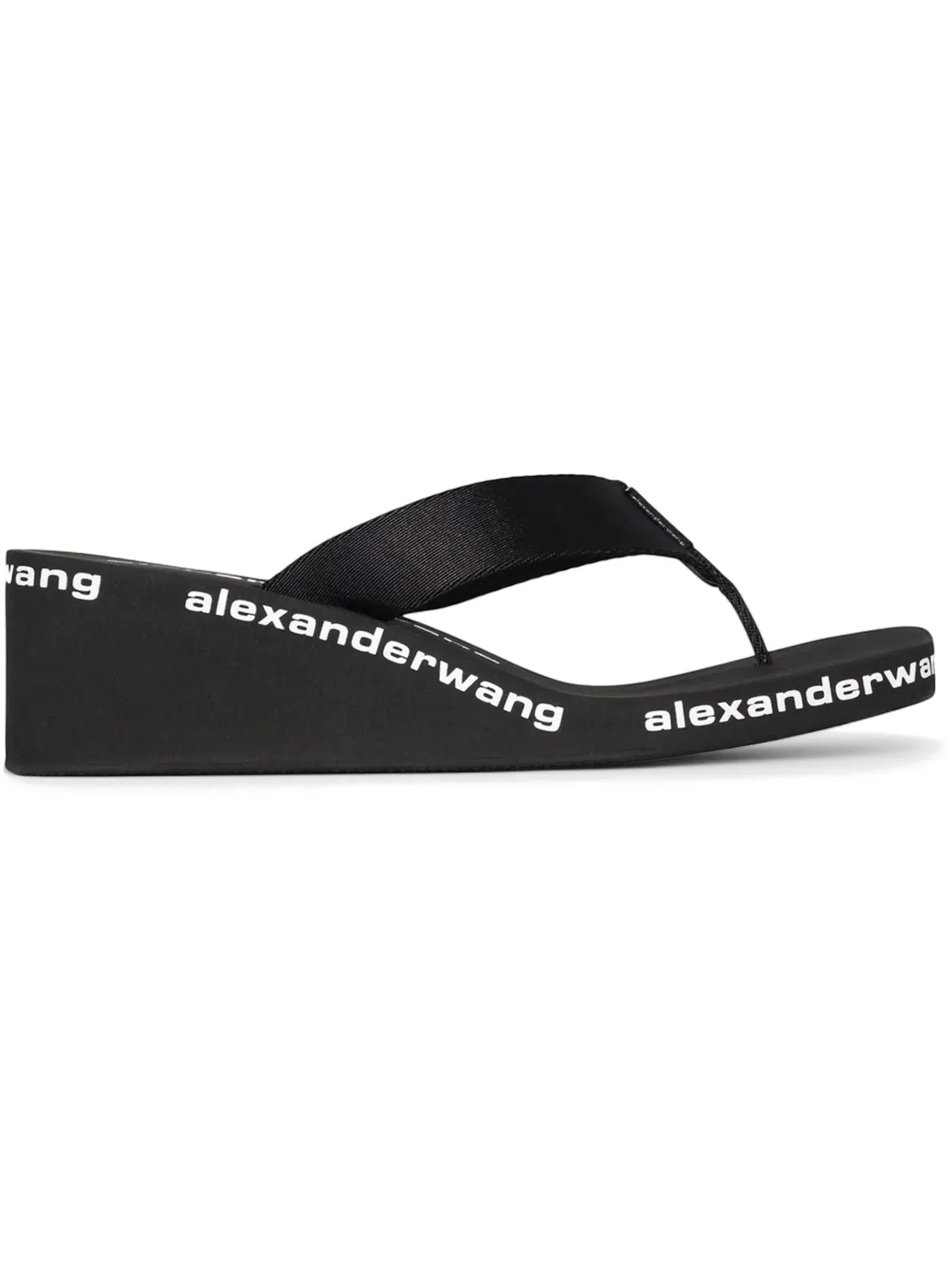Женские сандалии-вьетнамки на танкетке Alexander Wang — изображение 1 из 1, черный
