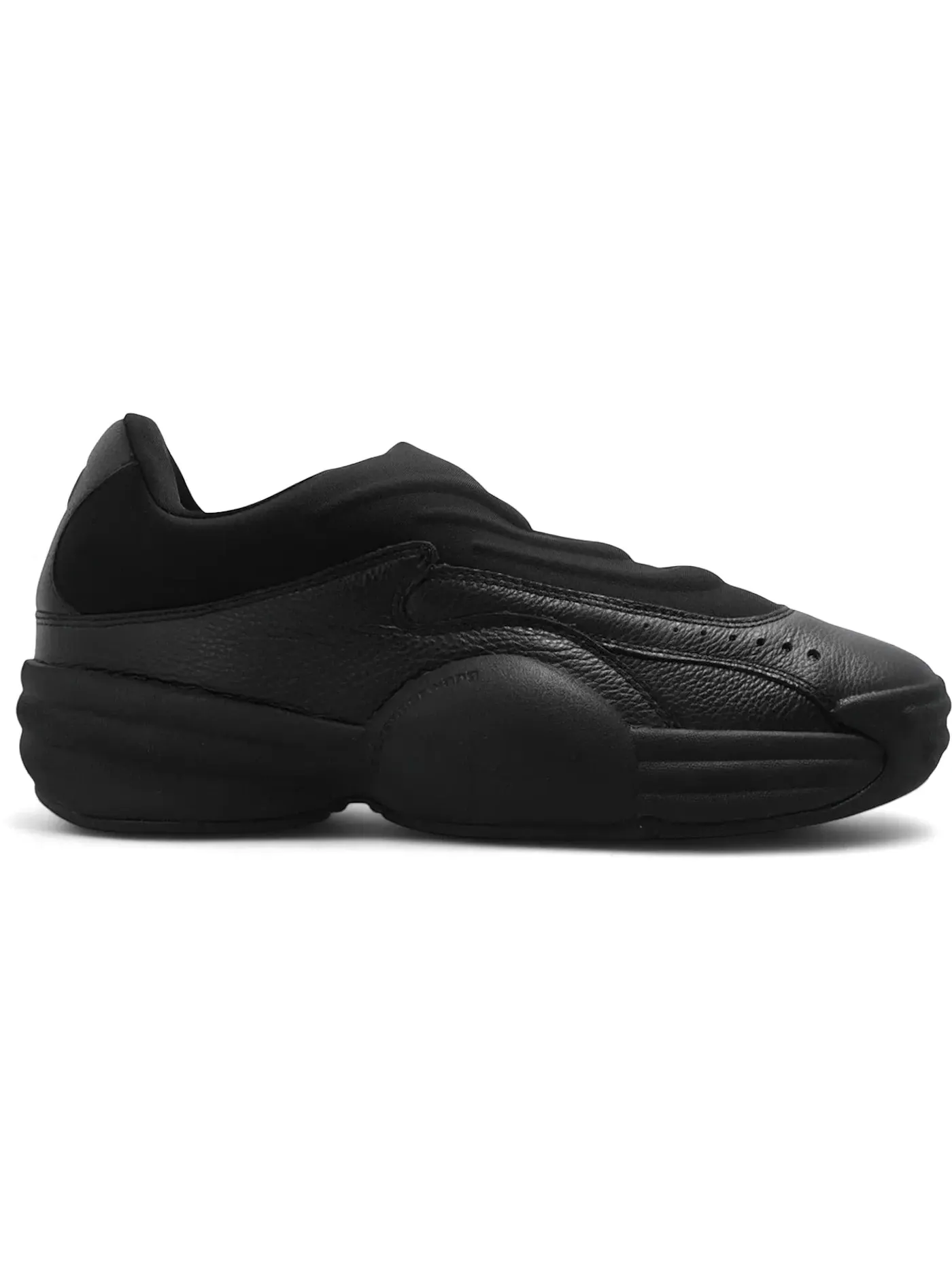 Женские кеды-слипоны из молотого тисненого кожи Alexander Wang — изображение 1 из 1, черный