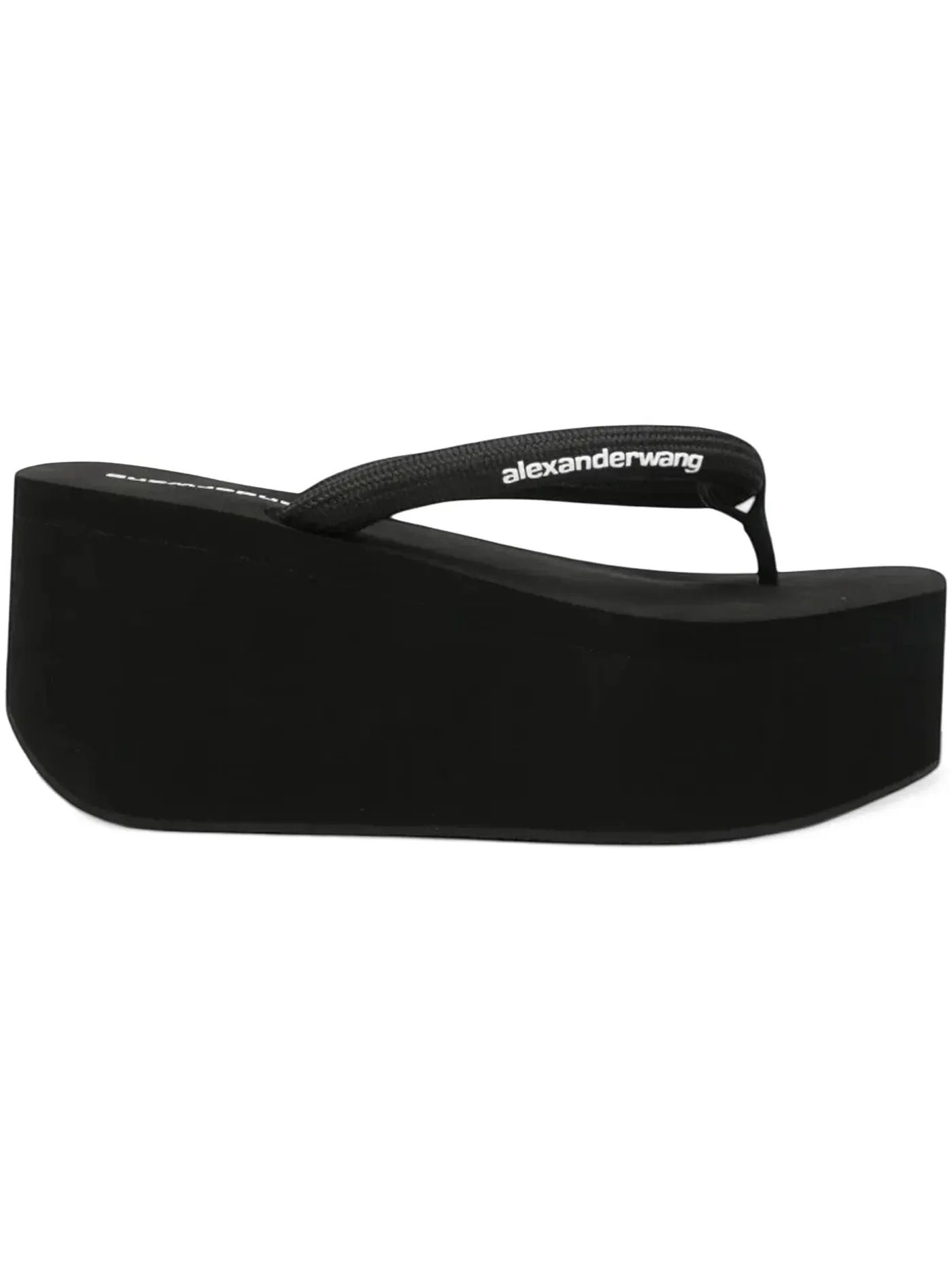 Женские сандалии-вьетнамки на платформе Jenna Thong Platform Sandals Alexander Wang — изображение 1 из 1, черный