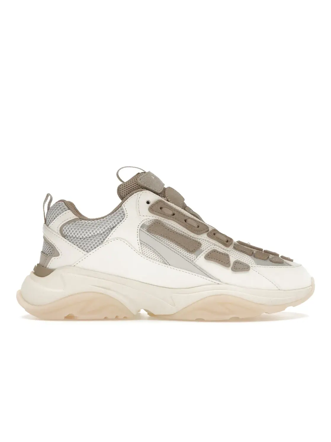 Мужские кроссовки с принтом AMIRI Bone Runner — изображение 1 из 4, белый светлый бежевый