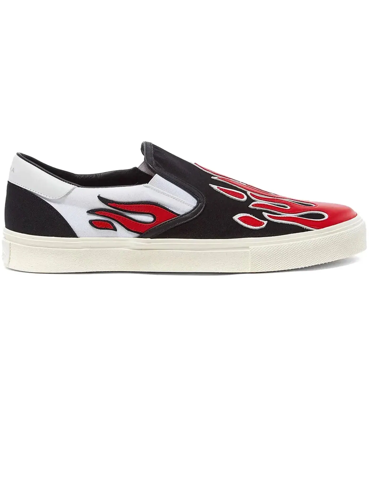 Мужские кеды с принтом AMIRI Flame Slip On — изображение 1 из 1, черный/белый/красный