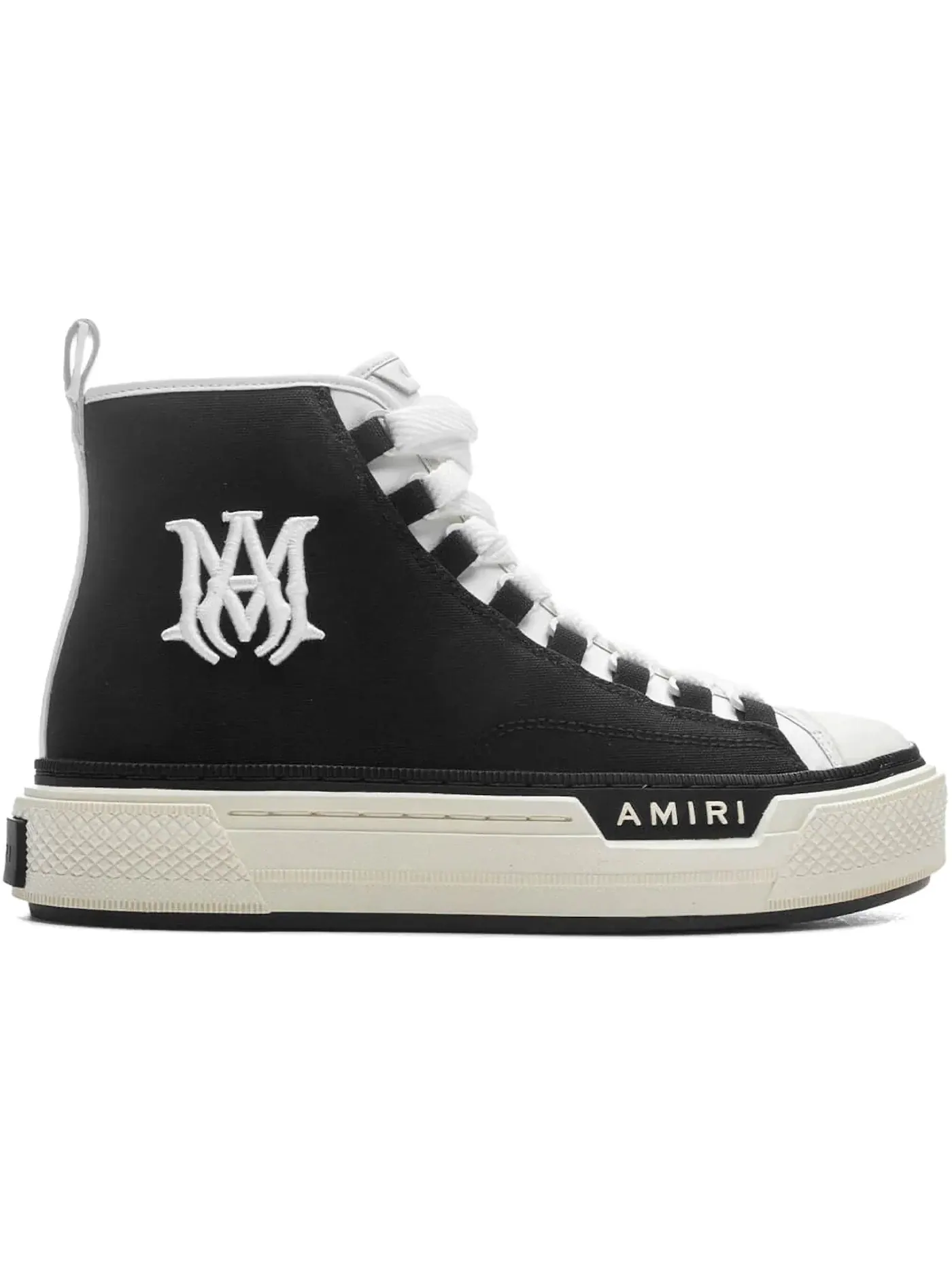 Мужские кроссовки высокие с логотипом AMIRI M.A. Logo Court High — изображение 1 из 1, черный/белый